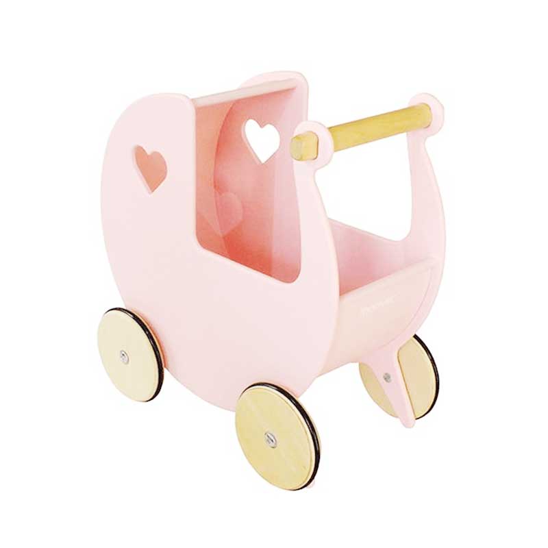 Moover Wooden Dolls Pram Pink Push Along Toys MVPRAMP 5708062880220