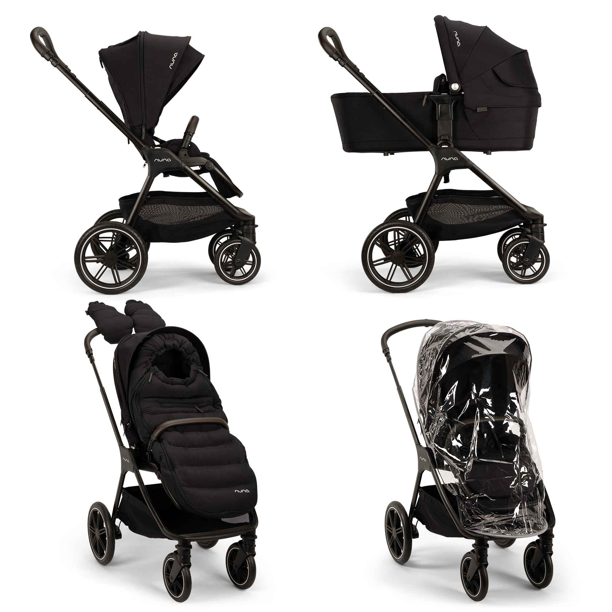 Nuna TRIV lx Pram & Winter Set in Caviar Baby Prams STC21300CVRGL 8721094512195