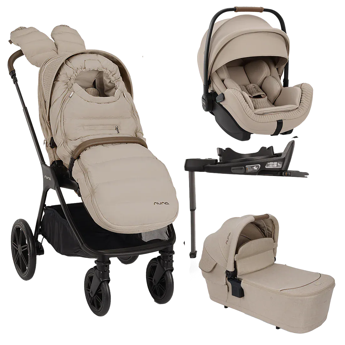 Nuna TRIV lx + ARRA Flex + BASE Curv Bundle in Cosmopolitan Travel Systems Z2BNTRVL1002UK 5056080621760