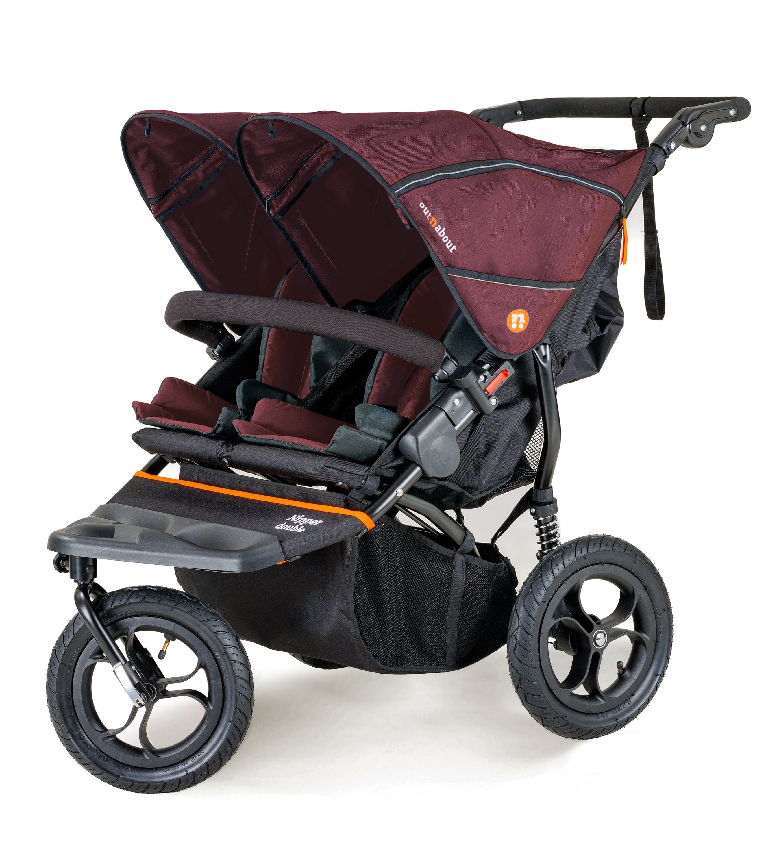 Out n About Nipper Double Duo Ultimate Bundle in Brambleberry Red 3 Wheeler Pushchair Bundles 15792-DTN-ULT-RED 5060167546143
