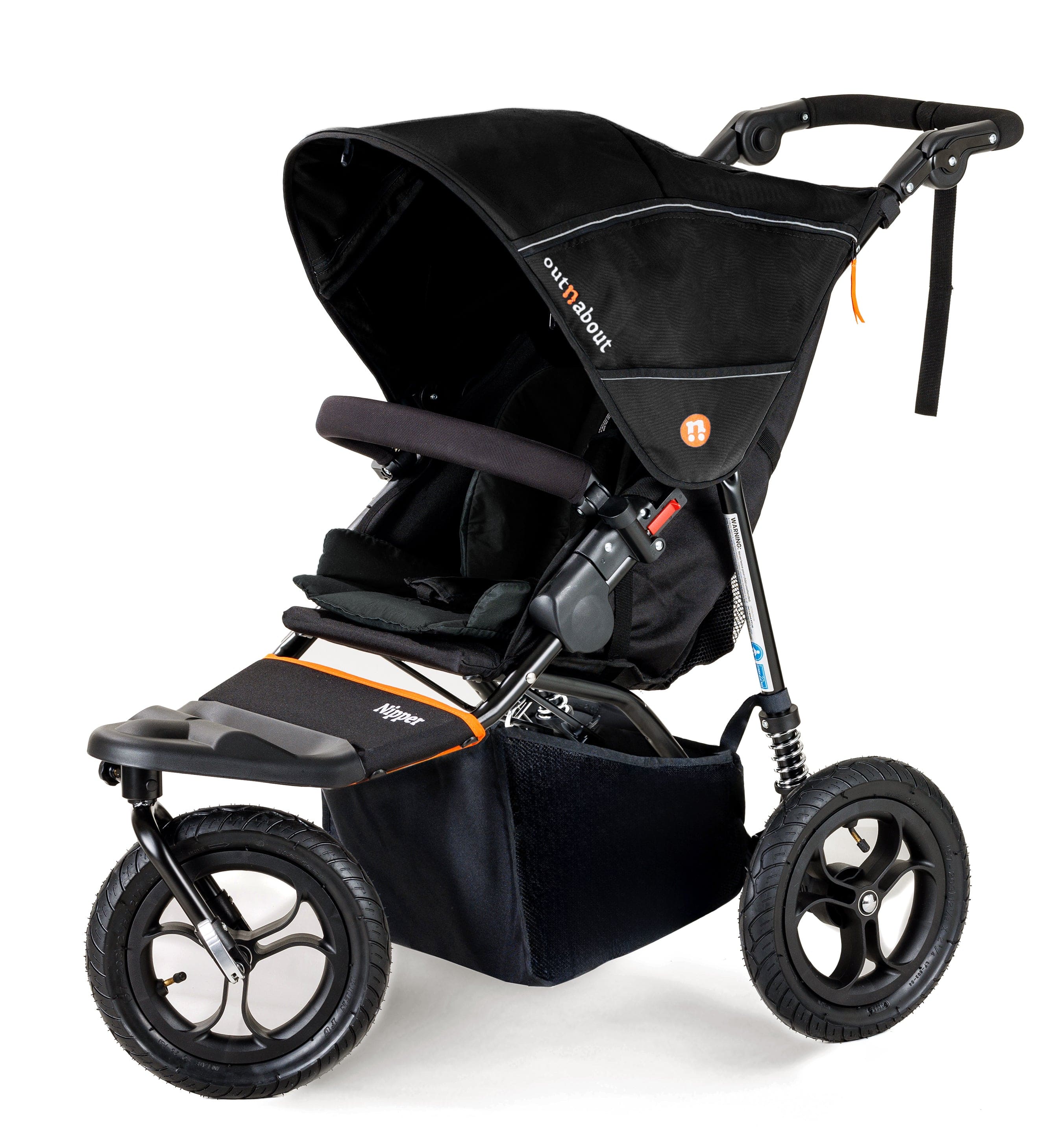 Out n About Nipper New Parent Starter Bundle in Summit Black 3 Wheeler Pushchair Bundles 5060167546778c