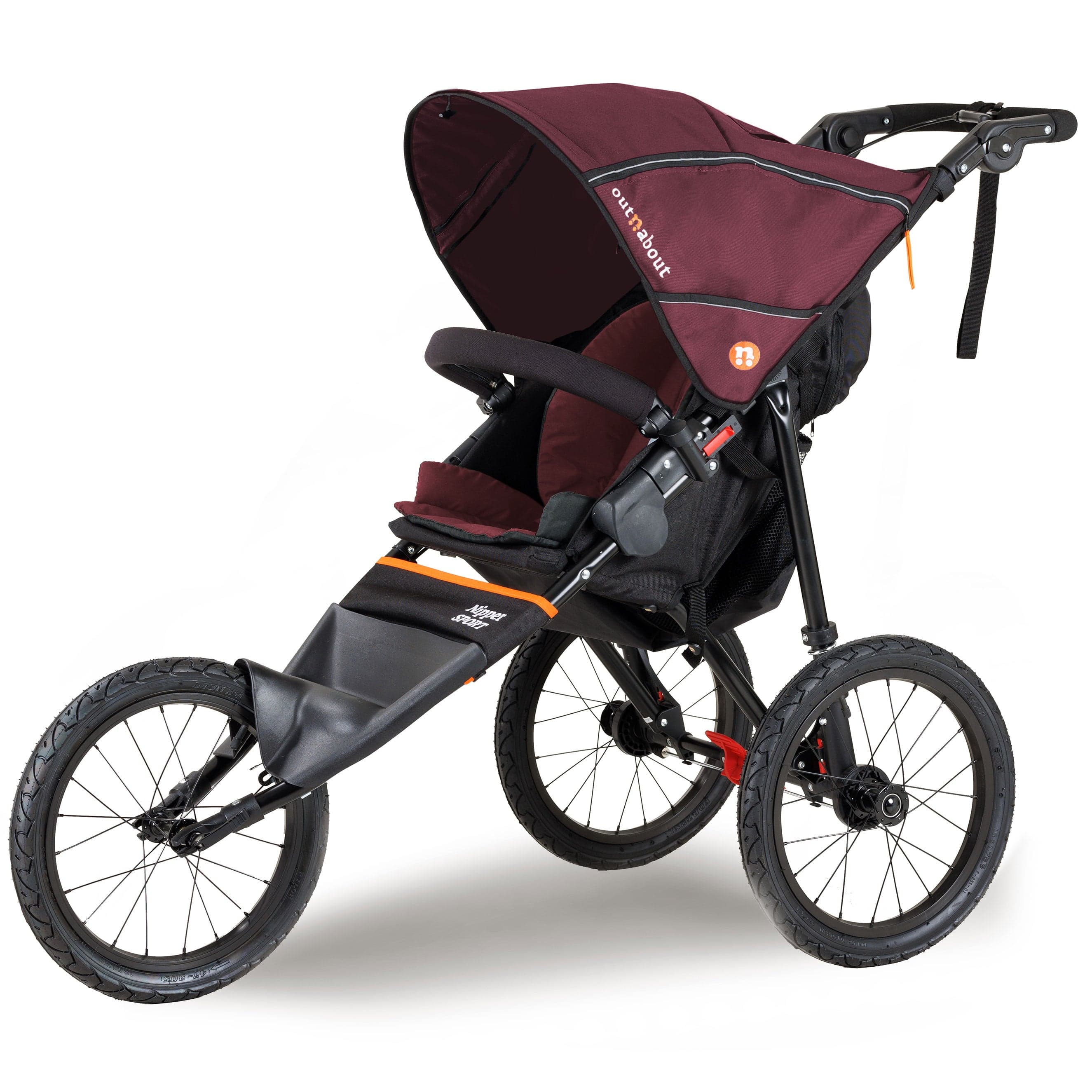 Out n About Single Sport v5 in Bramble Berry Red 3 Wheelers NIPSP-02BDYv5 5060167546198