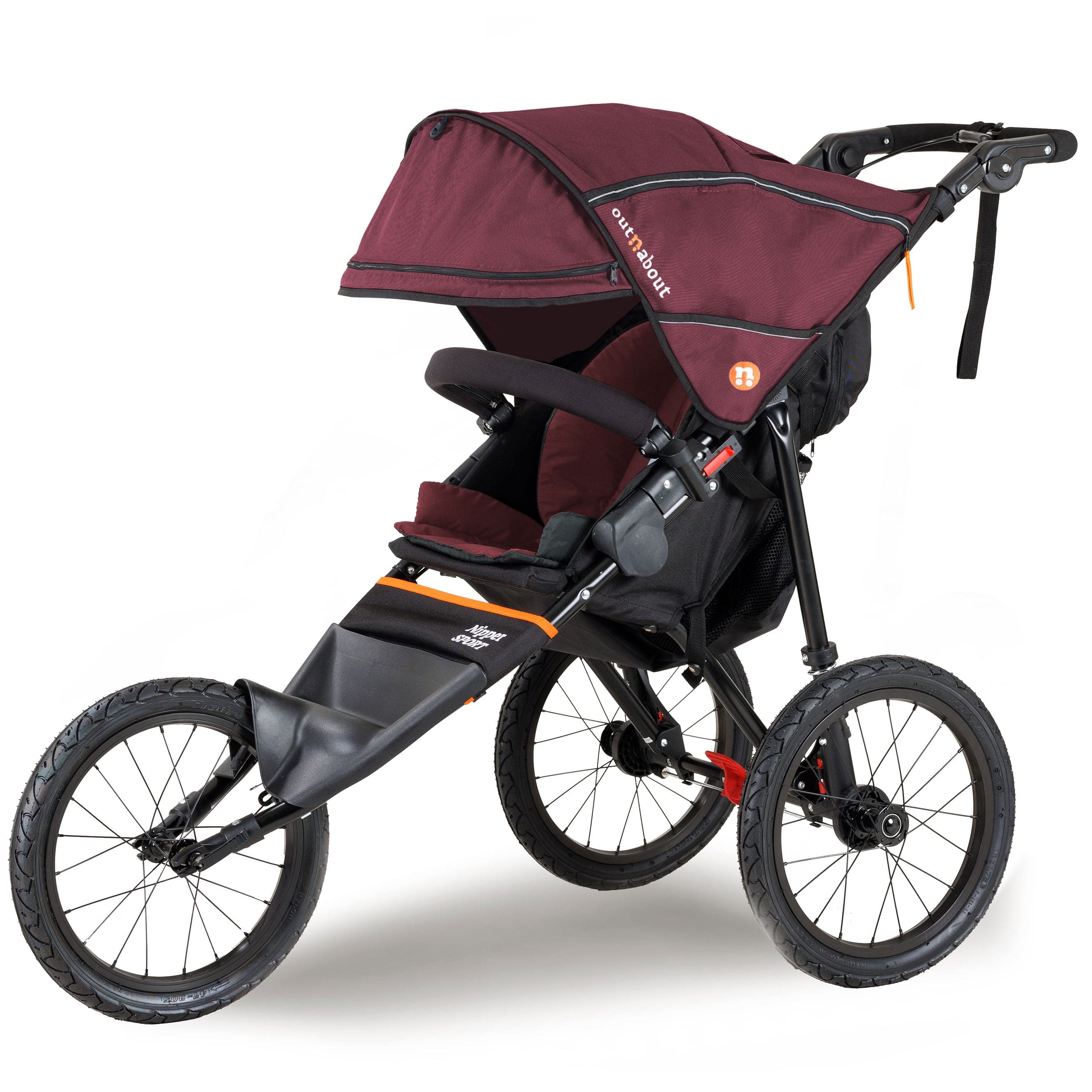 Out n About Single Sport v5 in Bramble Berry Red 3 Wheelers NIPSP-02BDYv5 5060167546198