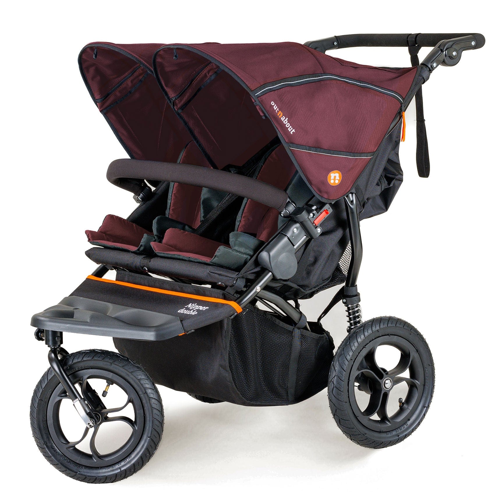 Out n About Double Nipper V5 Brambleberry Red Double & Twin Prams NIP-02BDYv5 5060167546198