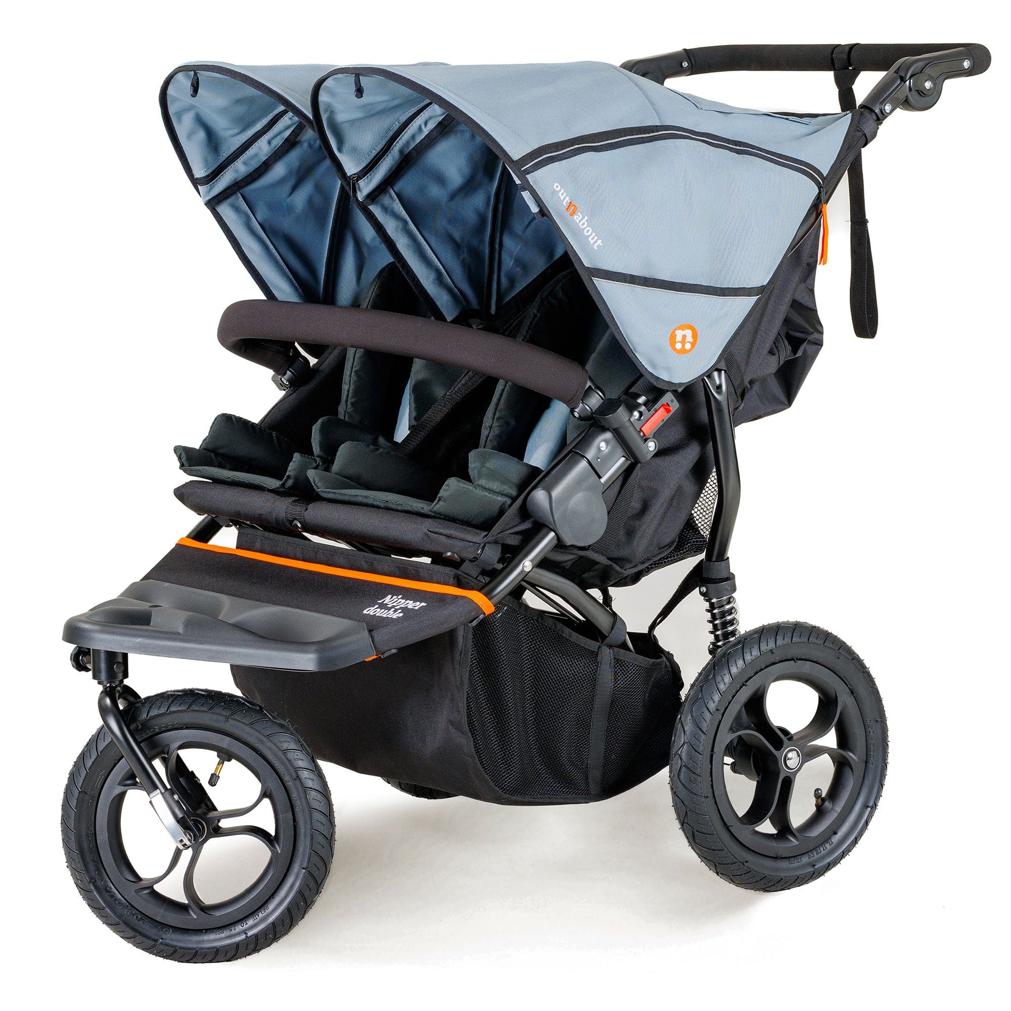 Out n About Double Nipper V5 Rock Salt Grey Double & Twin Prams NIP-02GRYv5 5060167546167