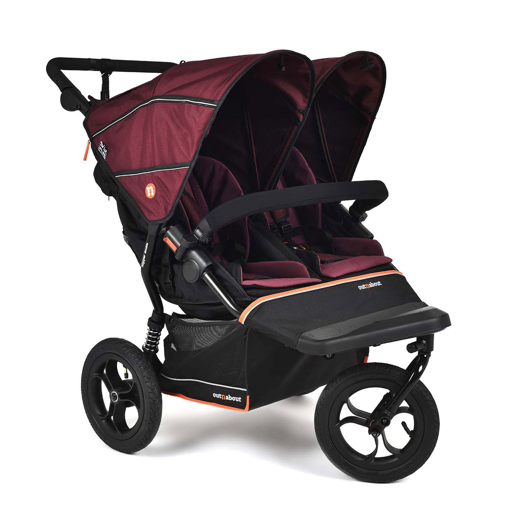 Out n About Double Nipper V6 in Brambleberry Red Double & Twin Prams ONANIP-02BDYV6 5060167547768