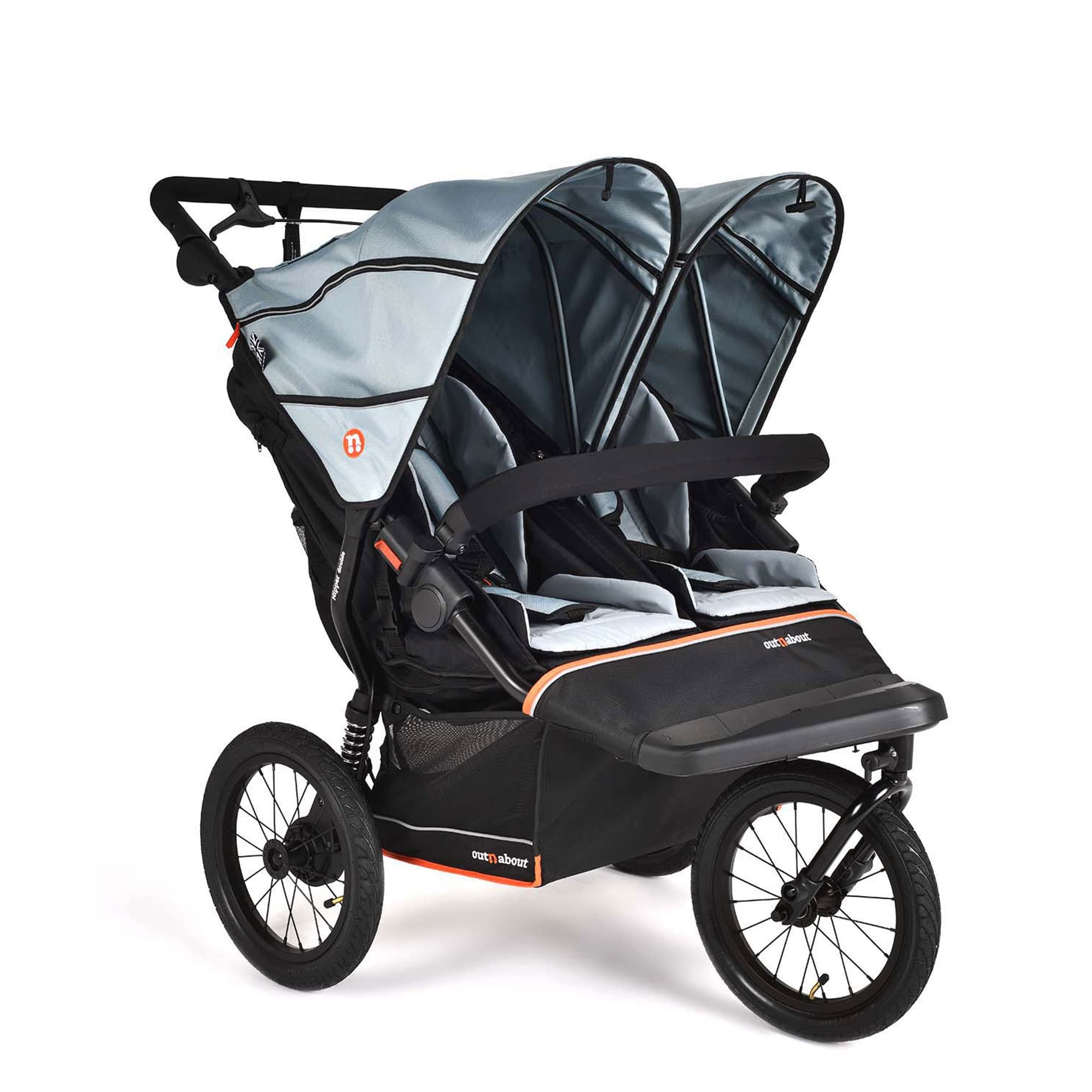 Out n About Nipper Double V6 Plus in Rocksalt Grey Double & Twin Prams ONANIP-02GRYV6+ 5060167547836