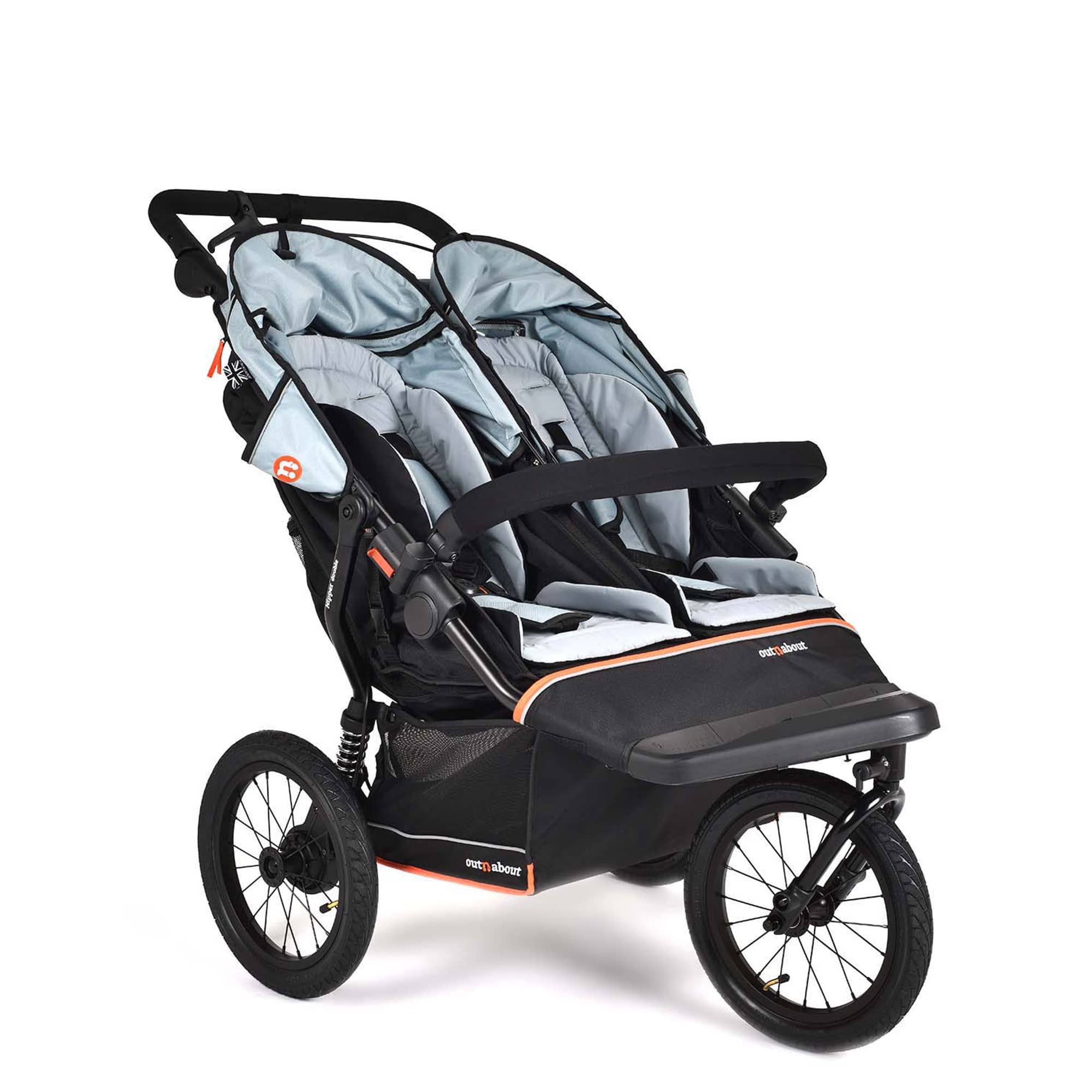 Out n About Nipper Double V6 Plus in Rocksalt Grey Double & Twin Prams ONANIP-02GRYV6+ 5060167547836