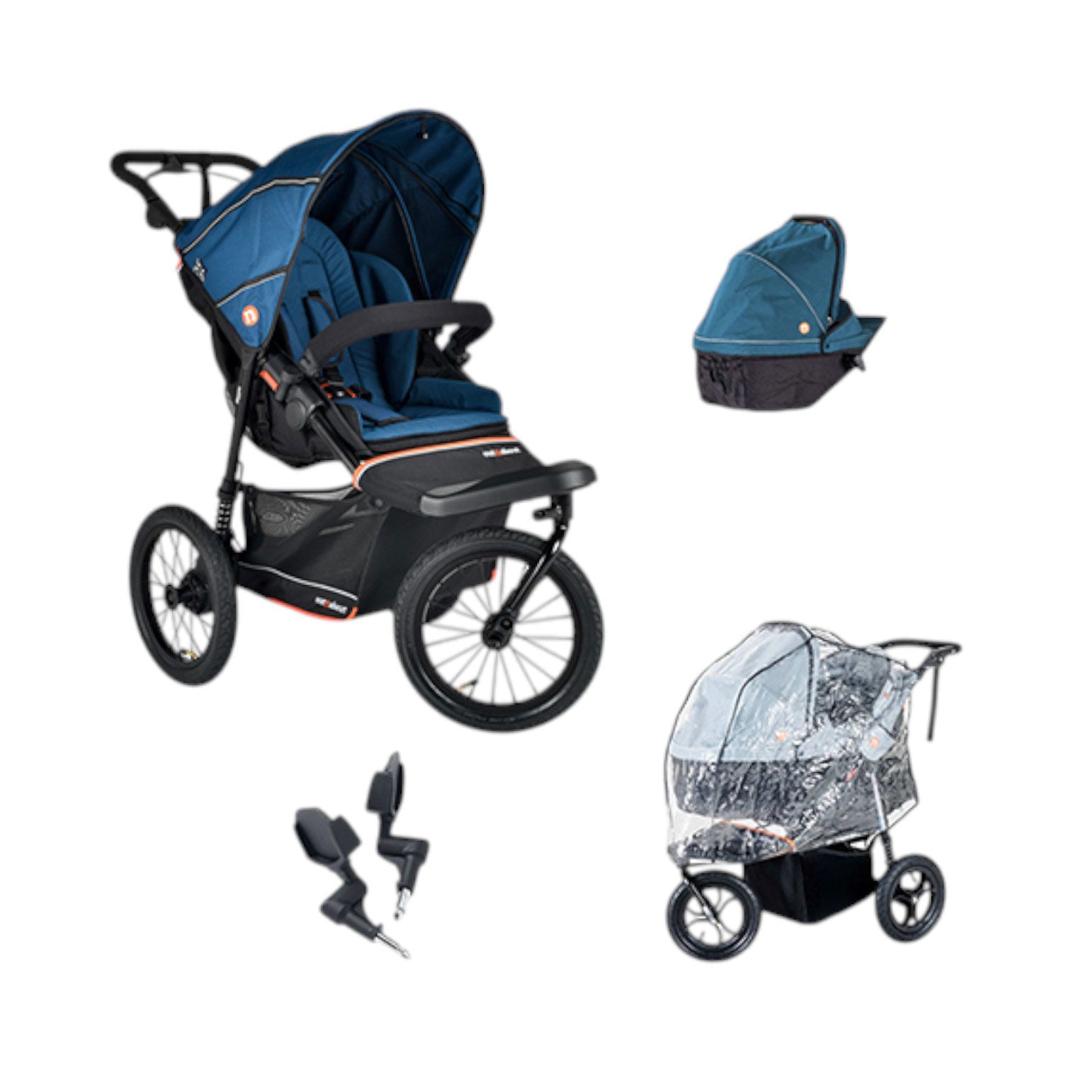 Out n About Nipper V6 Plus Newborn Bundle in Highland Blue Double & Twin Prams 21056-HYL-BLU 5060167547720