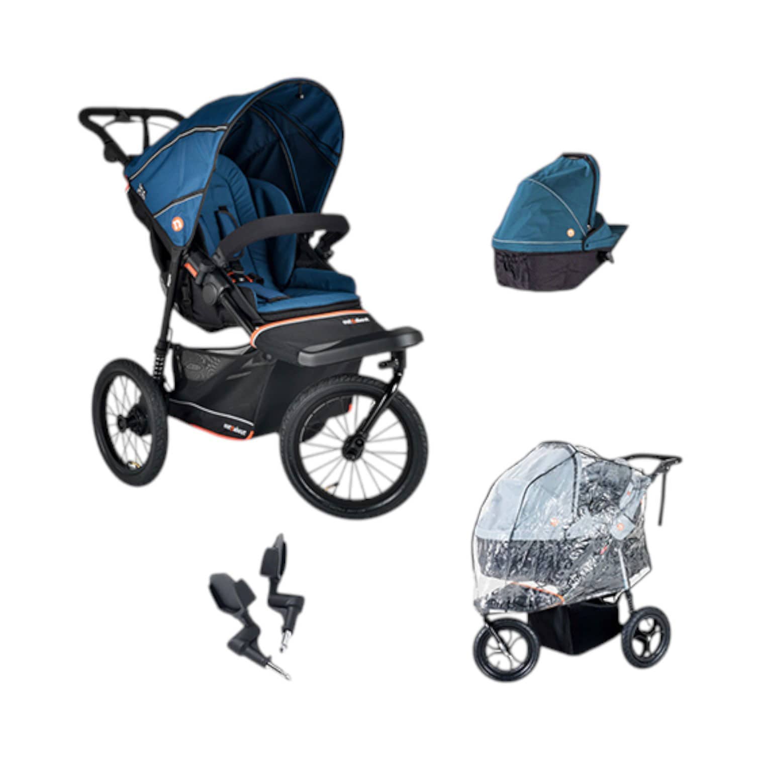 Out n About Nipper V6 Plus Newborn Bundle in Highland Blue Double & Twin Prams 21056-HYL-BLU 5060167547720