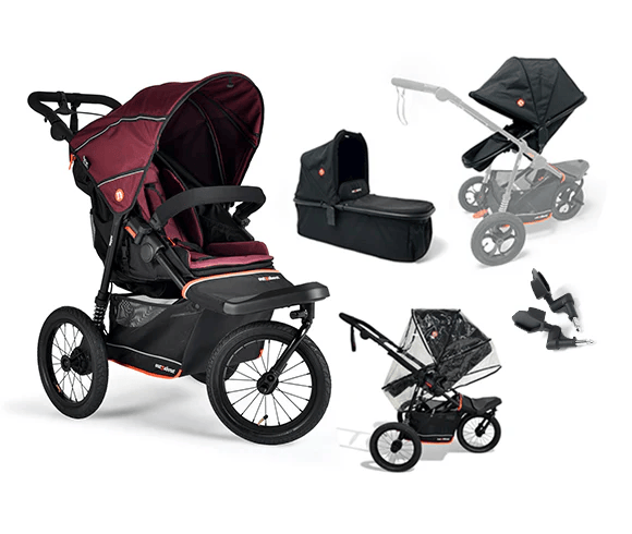 Out n About Nipper V6 Plus Switch Newborn Bundle in Brambleberry Red Double & Twin Prams ONANIP-01SWHBUNV6-BDY+ 5060167547713