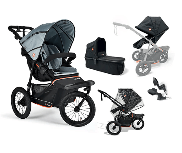 Out n About Nipper V6 Plus Switch Newborn Bundle in Rock Salt Grey Double & Twin Prams ONANIP-01SWHBUNV6-GRY+ 5060167547737