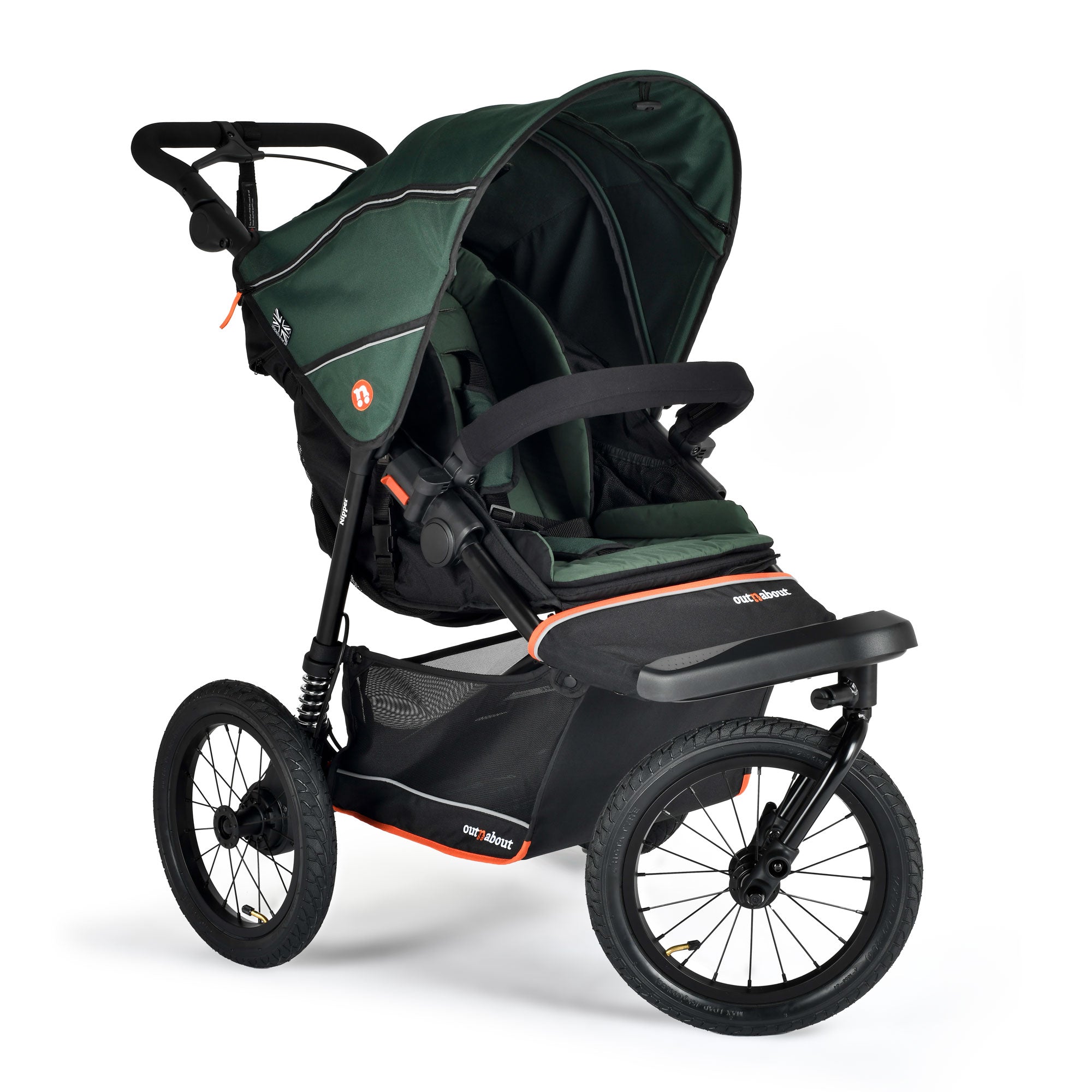 Out n About Nipper V6 Plus Switch Newborn Bundle in Sycamore Green Double & Twin Prams ONANIP-01SWHBUNV6-GRN+ 5060167547706
