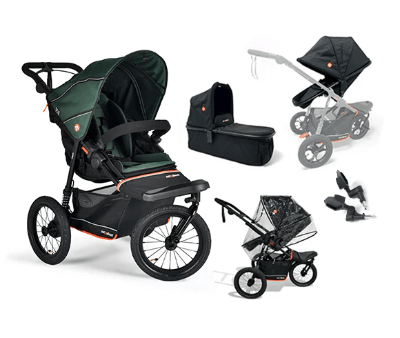 Out n About Nipper V6 Plus Switch Newborn Bundle in Sycamore Green Double & Twin Prams ONANIP-01SWHBUNV6-GRN+ 5060167547706
