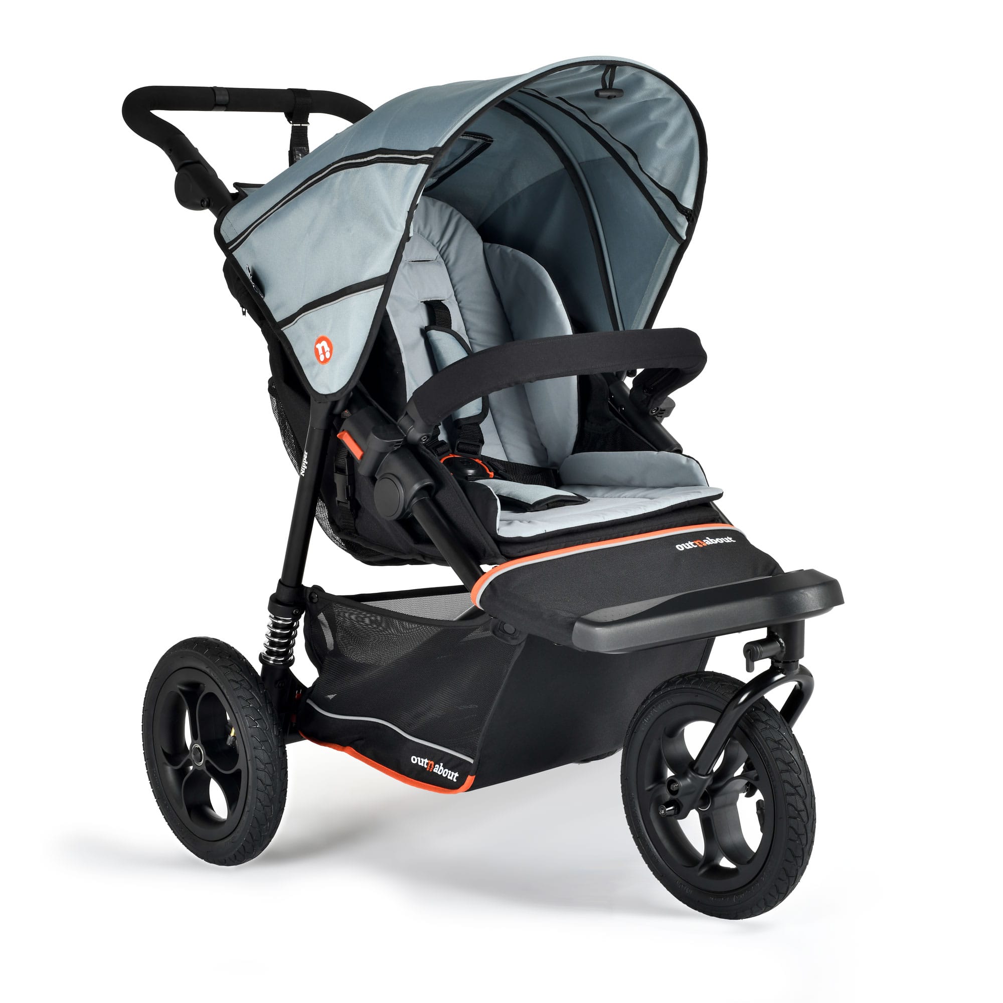 Out n About Nipper V6 Switch Newborn Bundle in Rock Salt Grey Double & Twin Prams ONANIP-01SWHBUNV6-GRY 5060167549281