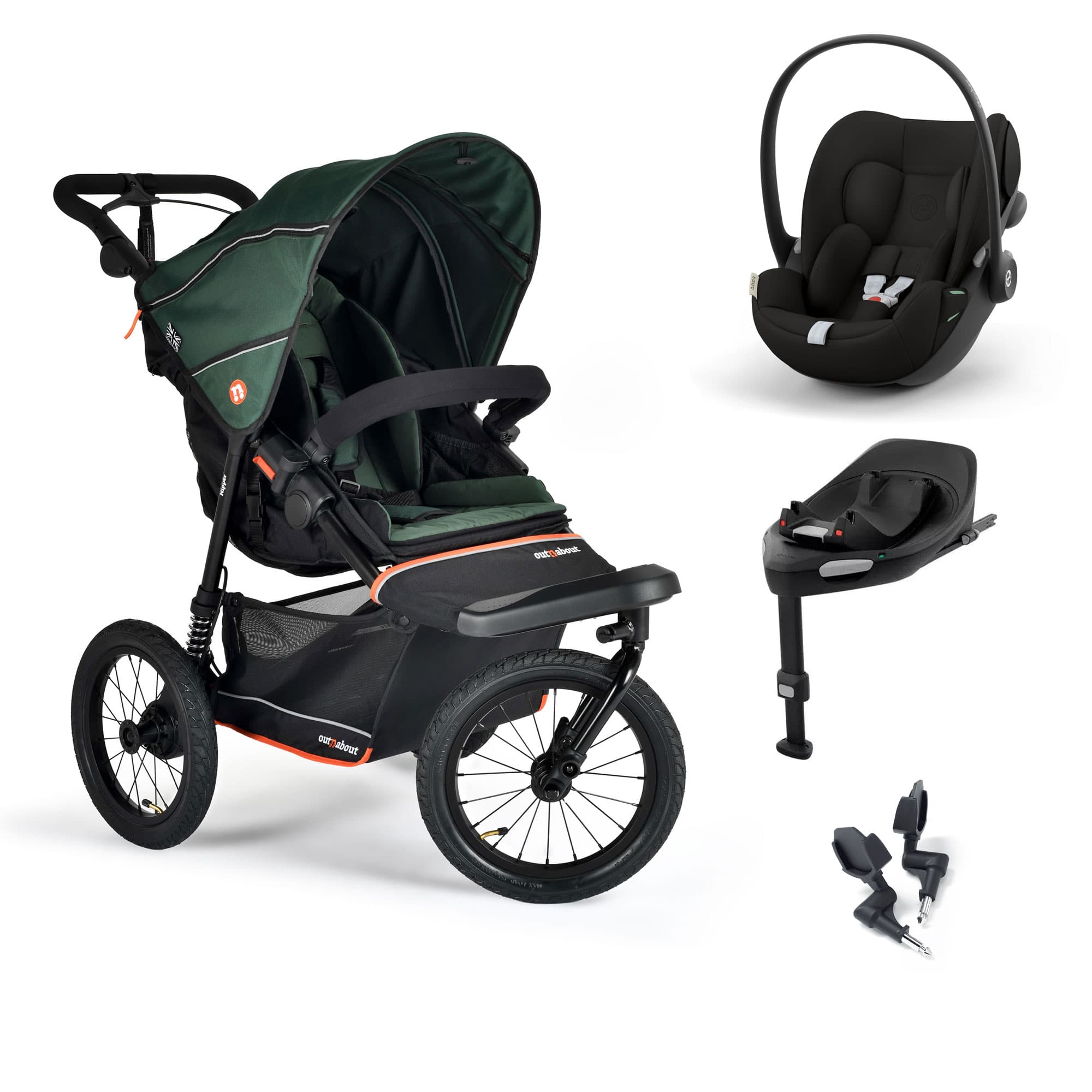 Out n About Nipper V6 Plus Travel System in Sycamore Green Travel Systems 21331-CY-CLD-SG 5060167547706