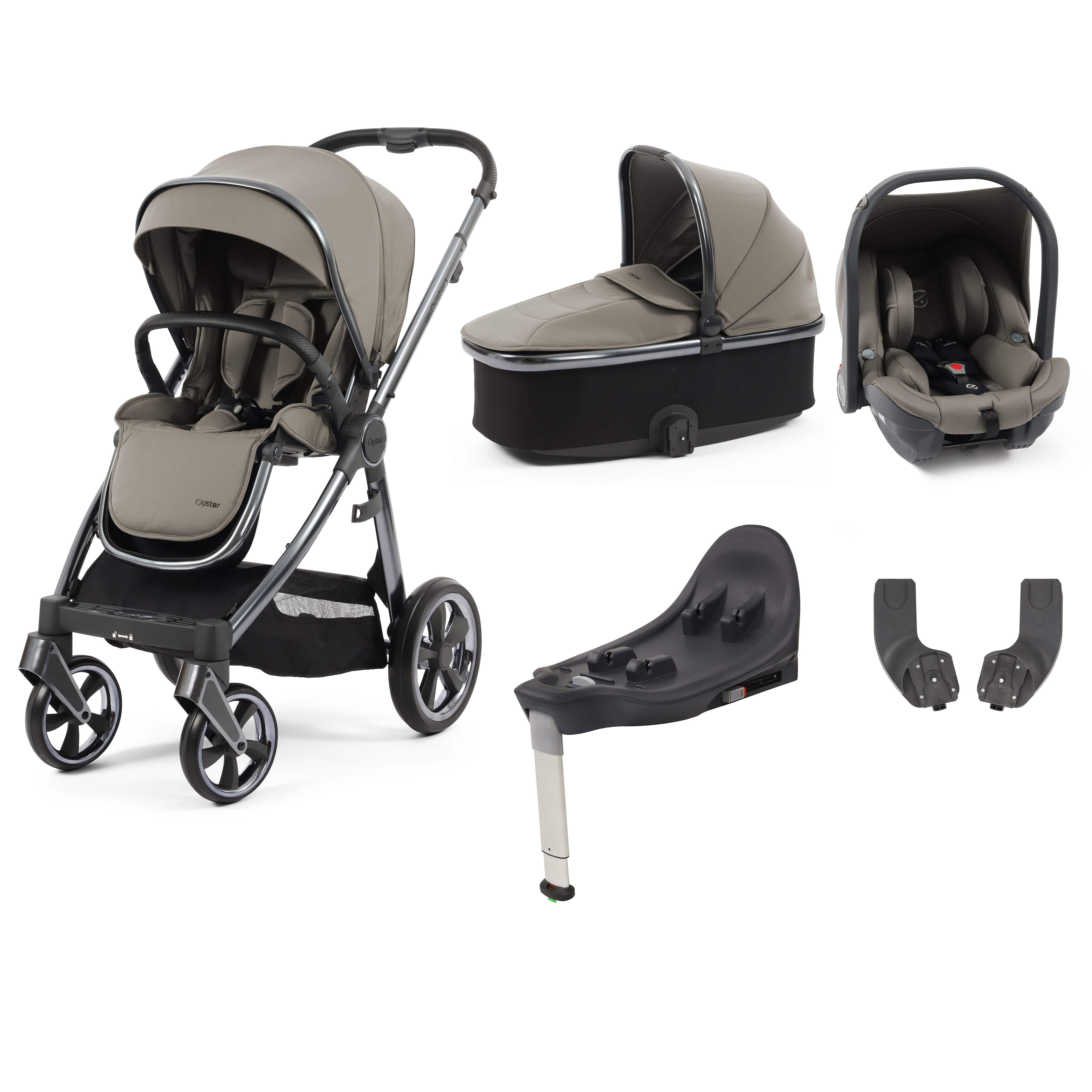 Babystyle Oyster 3 Essential Bundle with Car Seat in Stone Travel Systems 14746-STN 5060711567259