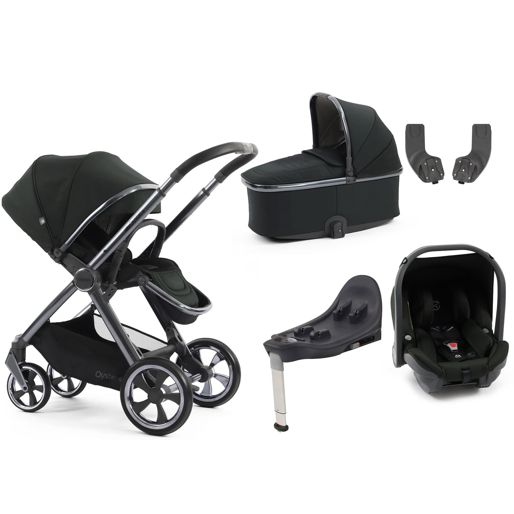Oyster 4 Essential Bundle in Black Olive Travel Systems 18107-BLO 5061058981234