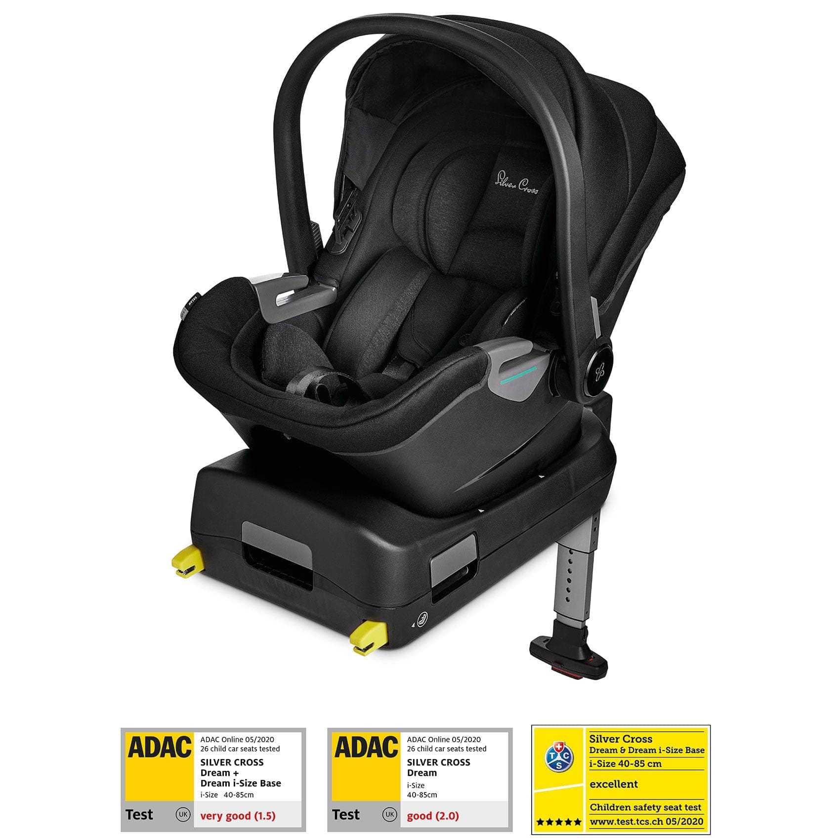 Silver Cross Dream i-Size Car Seat & Base Black Baby Car Seats 14159-BLK 5055836926180