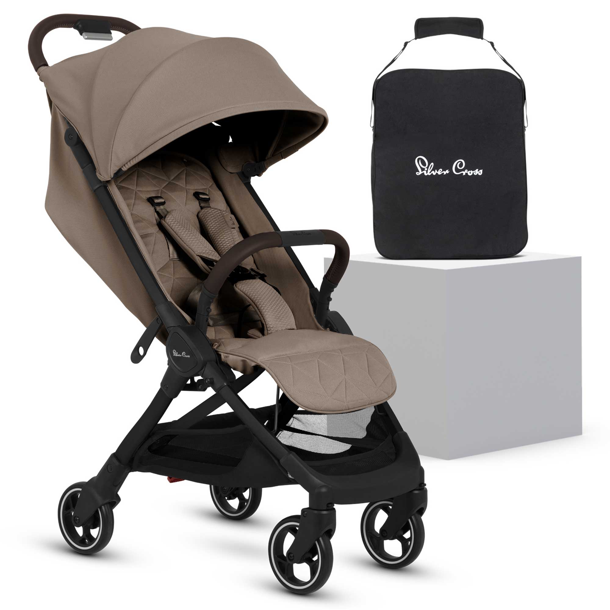 Silver Cross Clic 2 Compact Stroller in Cobble Pushchairs & Buggies SX2331.CB 5055836931290