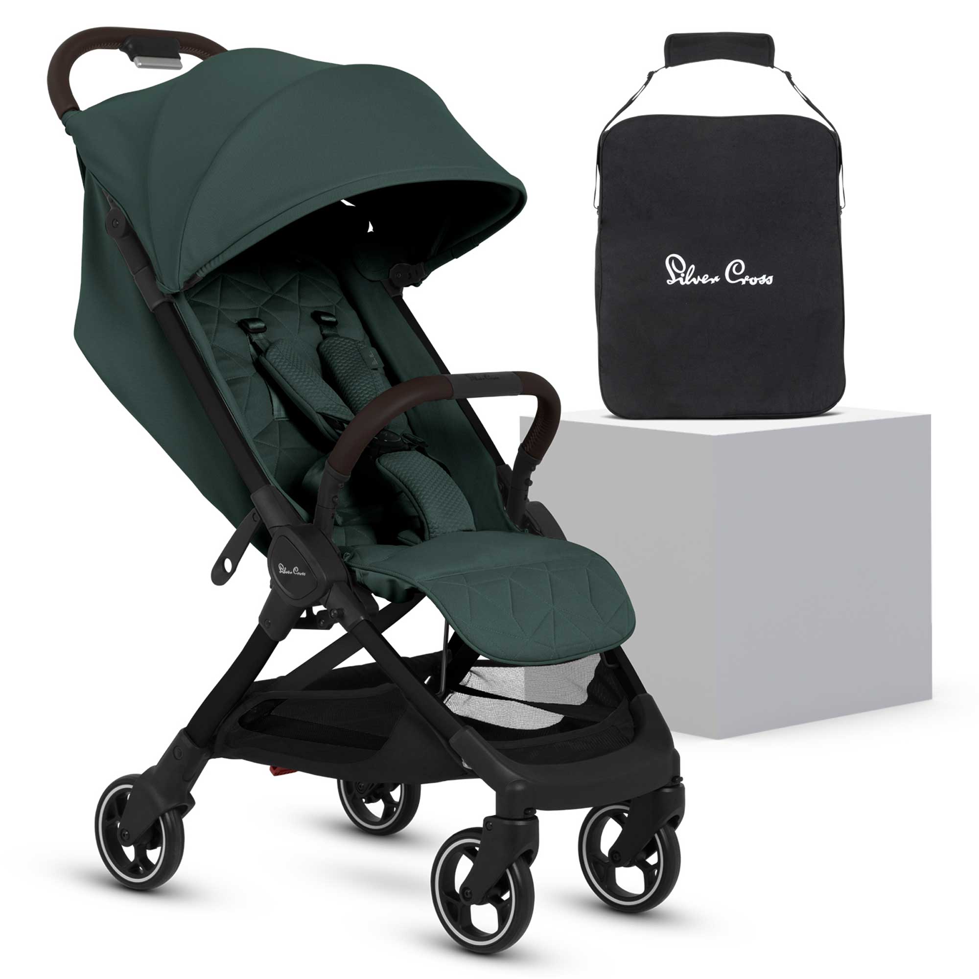 Silver Cross Clic 2 Compact Stroller in Conifer Pushchairs & Buggies SX2331.CF 5055836930767