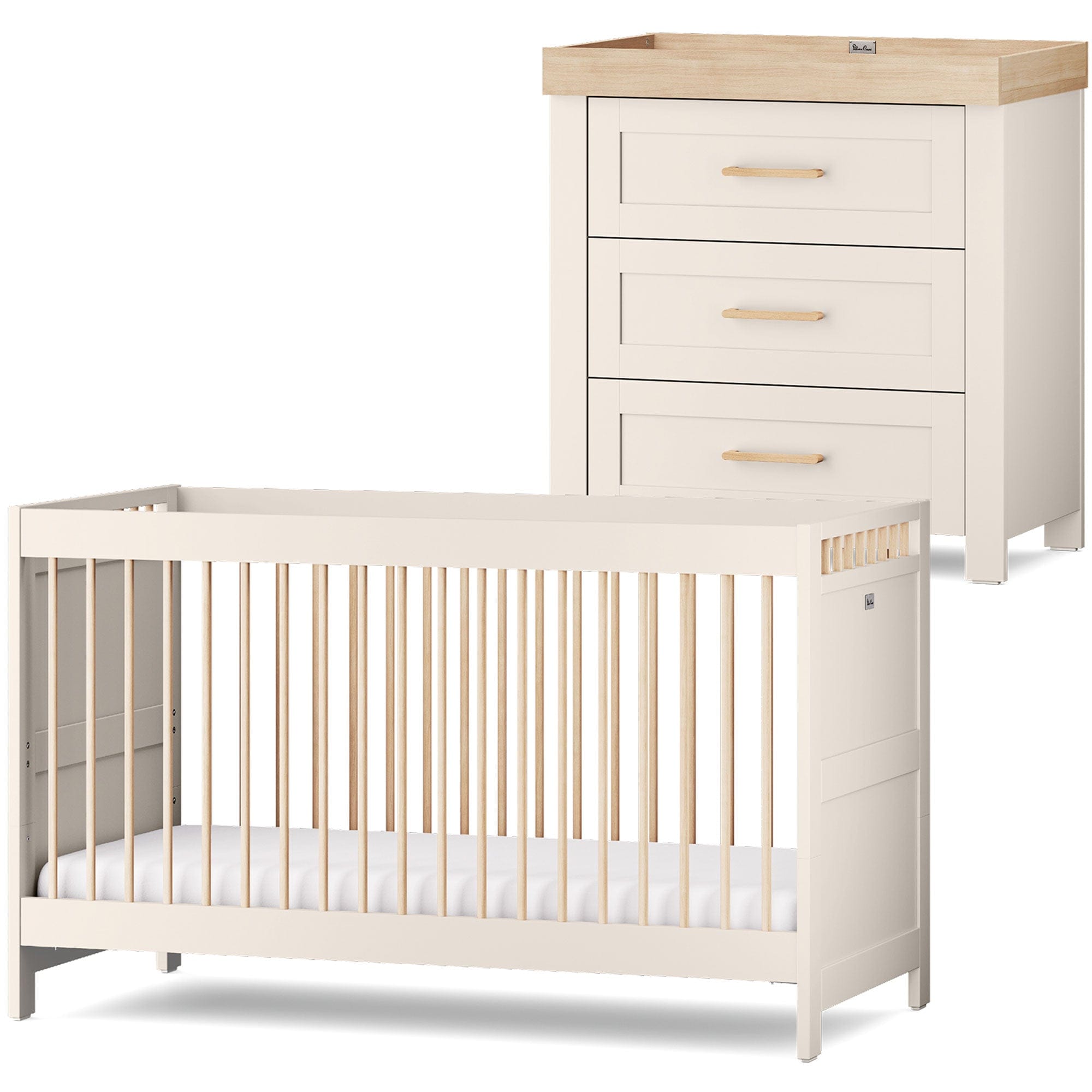Silver Cross Seville 2 Piece Dresser Room Set in Cashmere Oak Silver Cross Roomsets