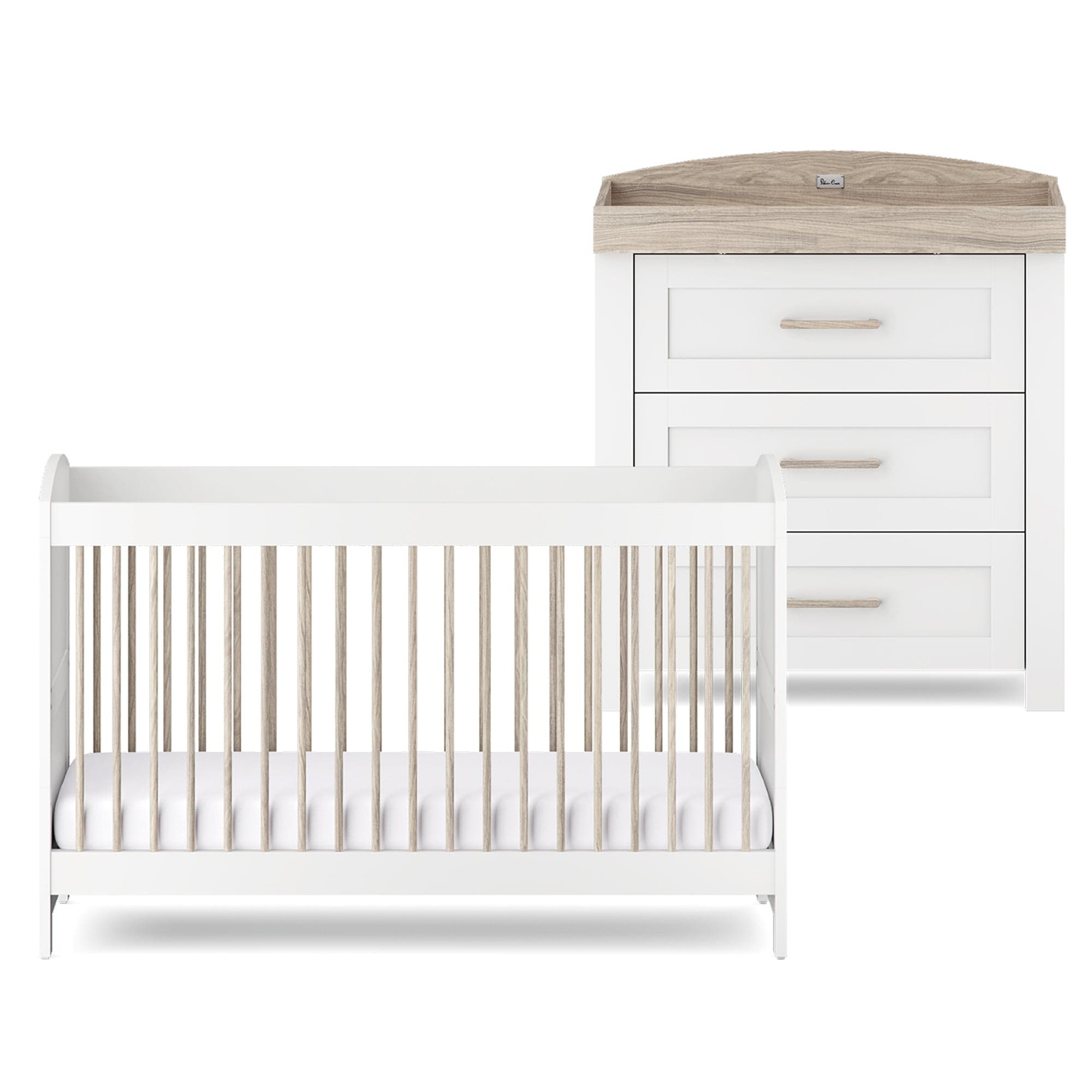 Silver Cross Valencia 2 Piece Dresser Room Set in White Ash Silver Cross Roomsets 18945-VAL 5055836931207