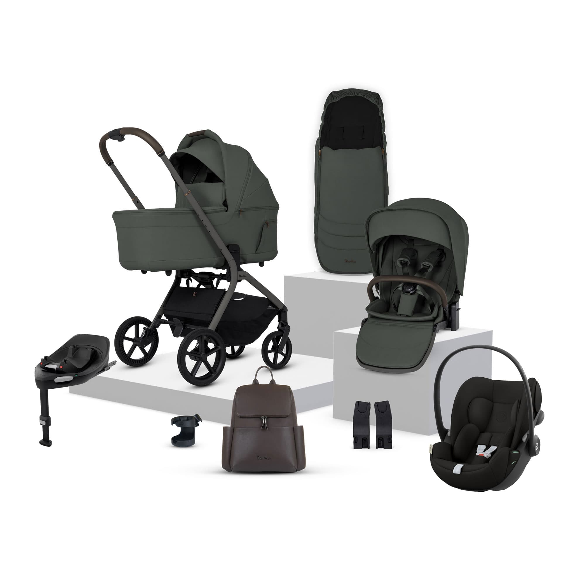 Silver Cross Breez Cybex Bundle in Pewter Travel Systems 22071-PEW 5055836934727