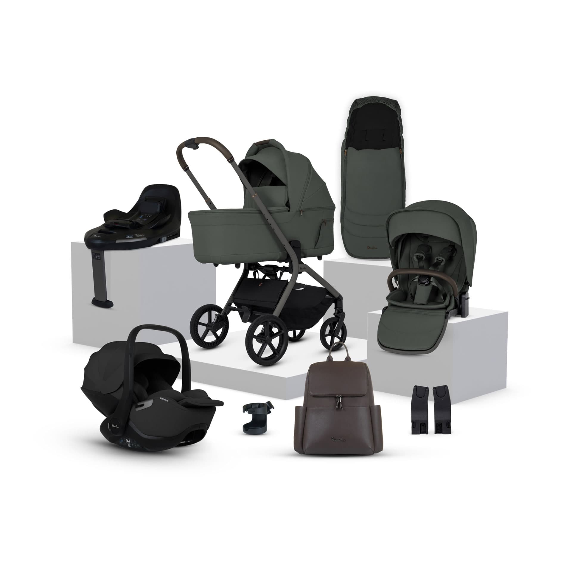 Silver Cross Breez Ultimate 360 Bundle in Pewter Travel Systems IBU.PW1 5055836934727