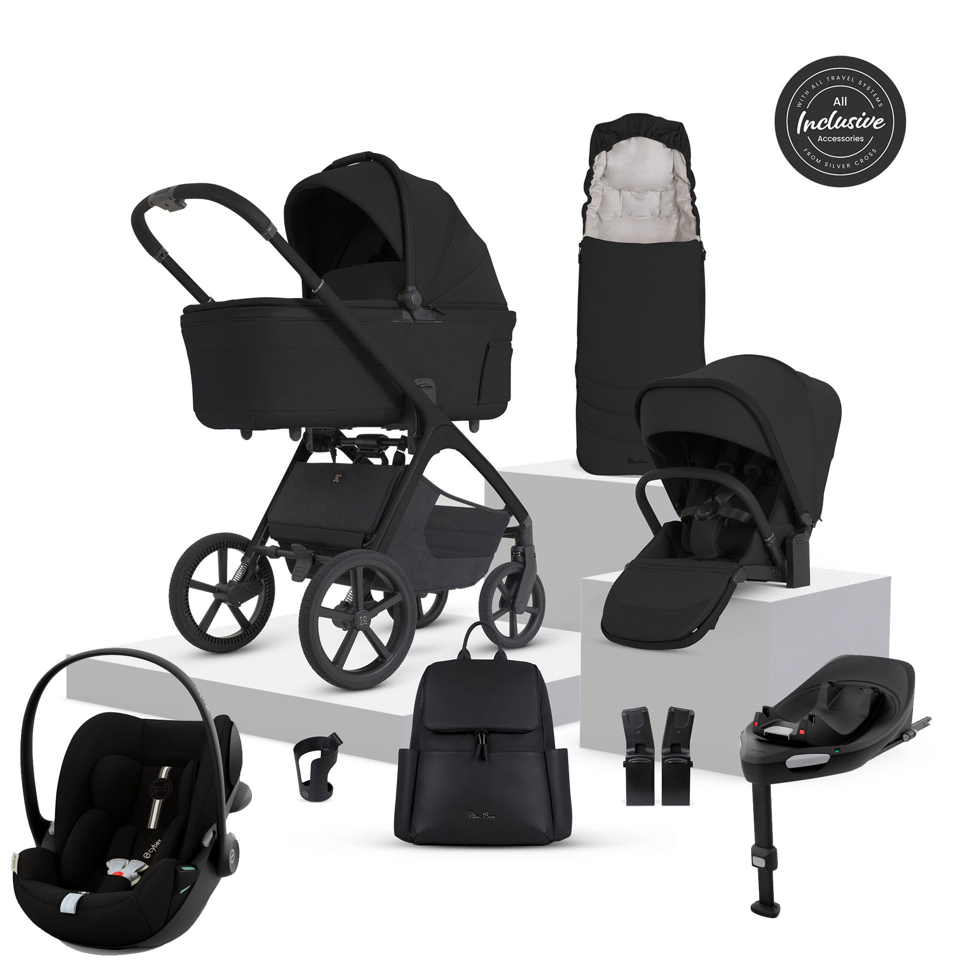 Silver Cross Cove 2 Cybex Travel System in Onyx Travel Systems 23126-ONY 5055836936141