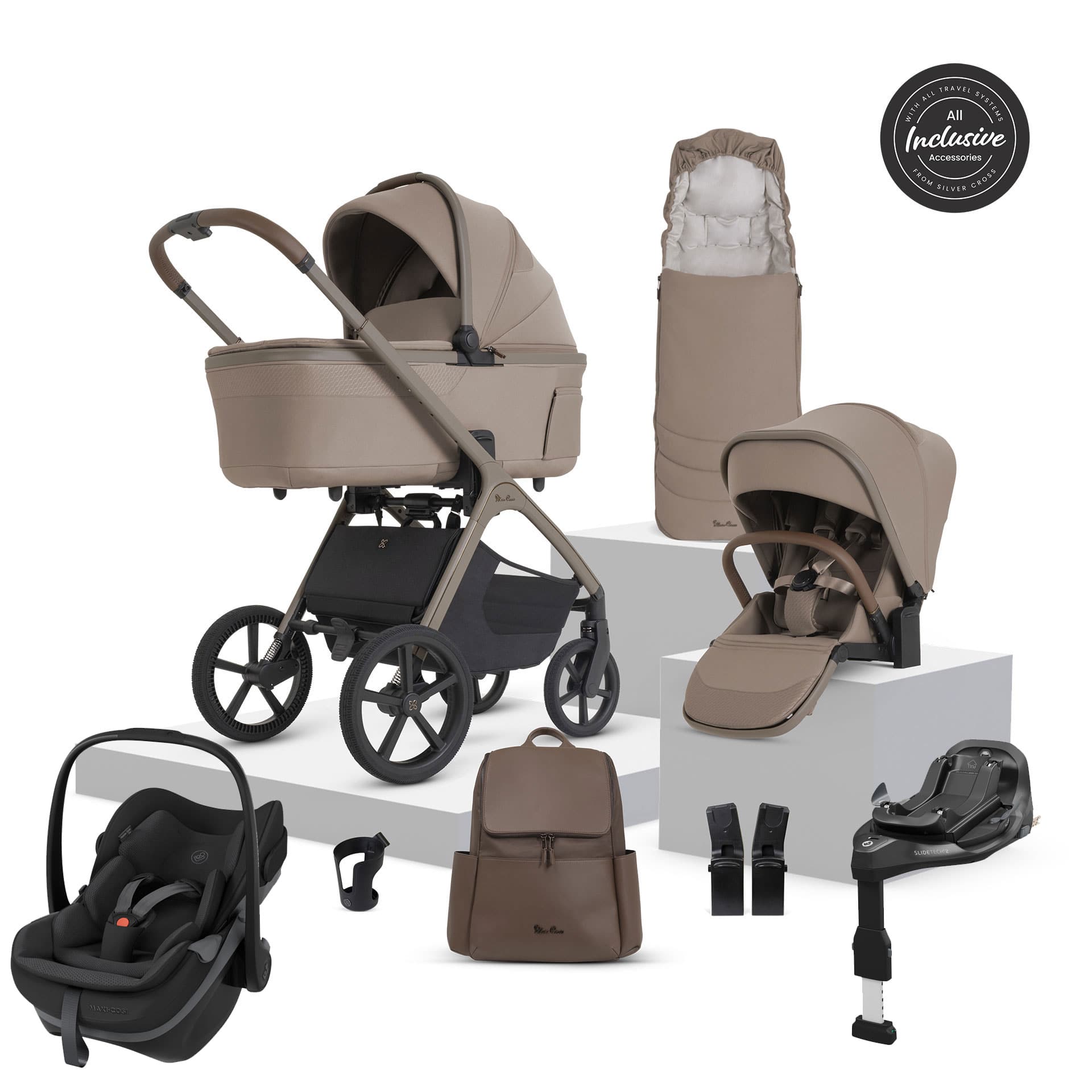 Silver Cross Cove 2 Maxi-Cosi Travel System in Champagne Travel Systems 23121-CHA 5055836936110