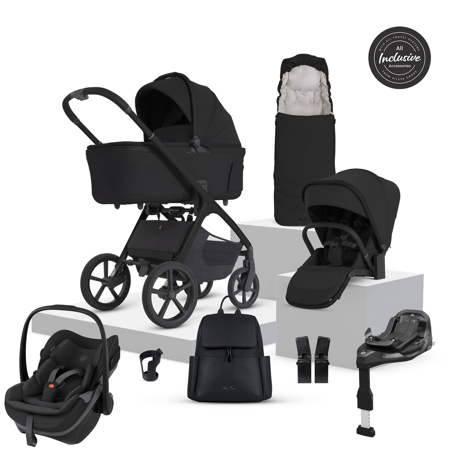 Silver Cross Cove 2 Maxi-Cosi Travel System in Onyx Travel Systems 23121-ONY 5055836936141