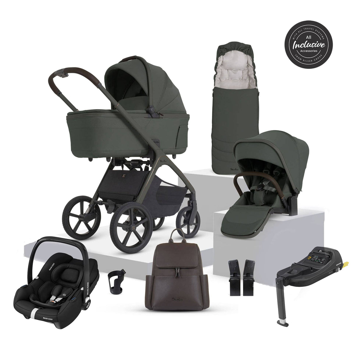 Silver Cross Cove 2 Maxi-Cosi Travel System in Pewter Travel Systems 23121-PEW-1 5055836936158