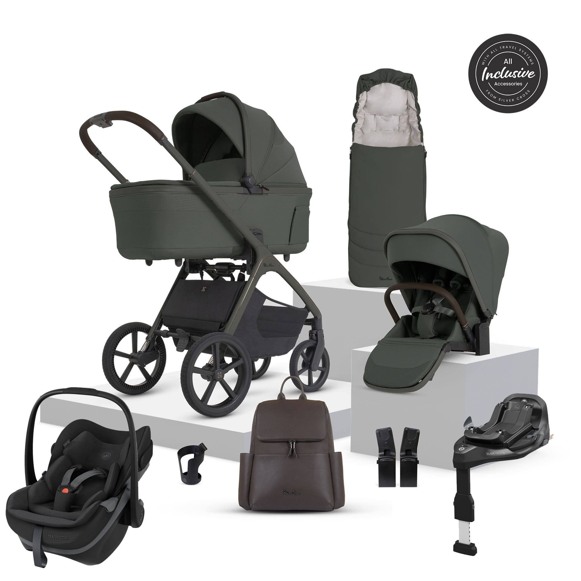 Silver Cross Cove 2 Maxi-Cosi Travel System in Pewter Travel Systems 23121-PEW 5055836936158