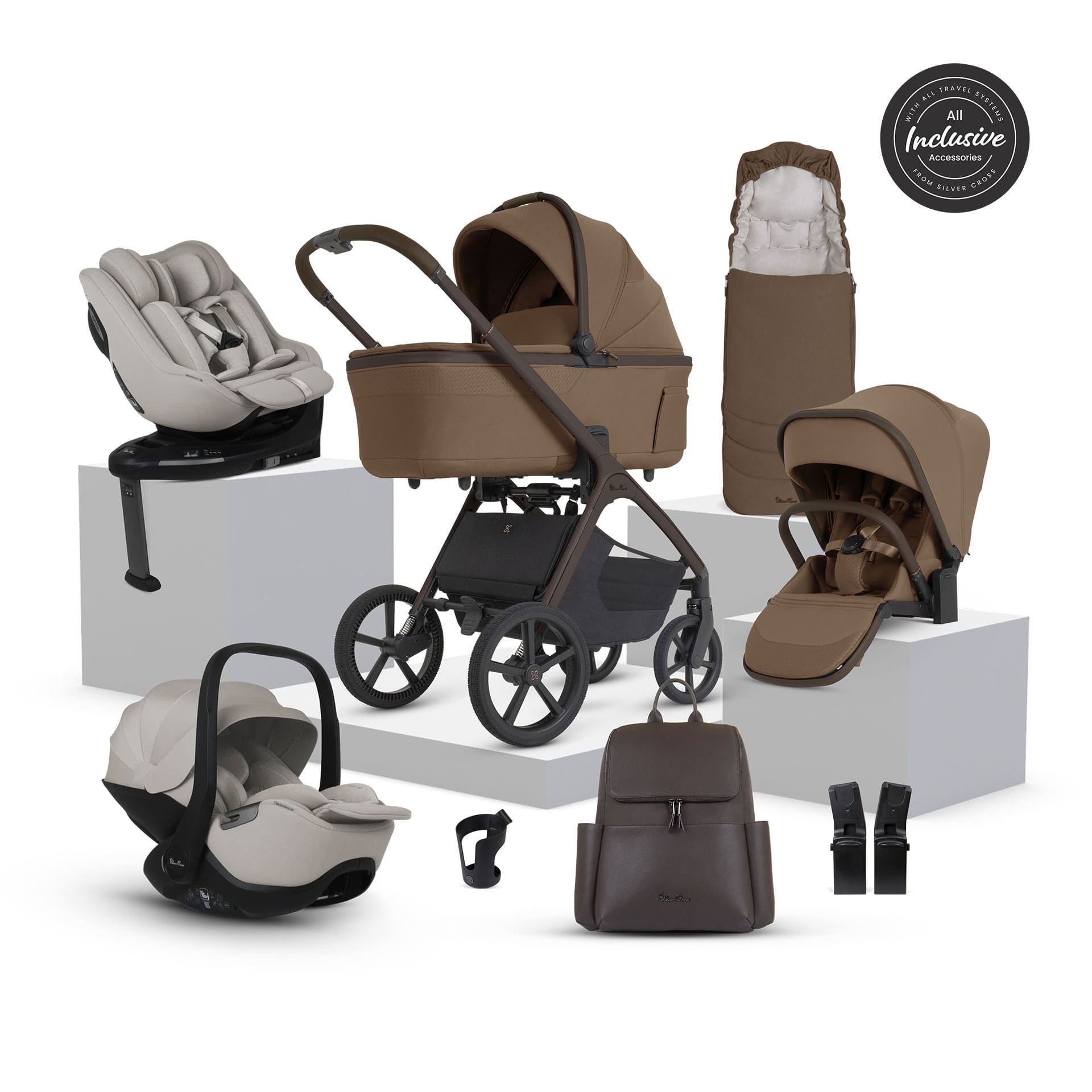 Silver Cross Cove 2 Ultimate 360 Family Bundle in Maple Travel Systems 23111-MAP-1 5055836936226