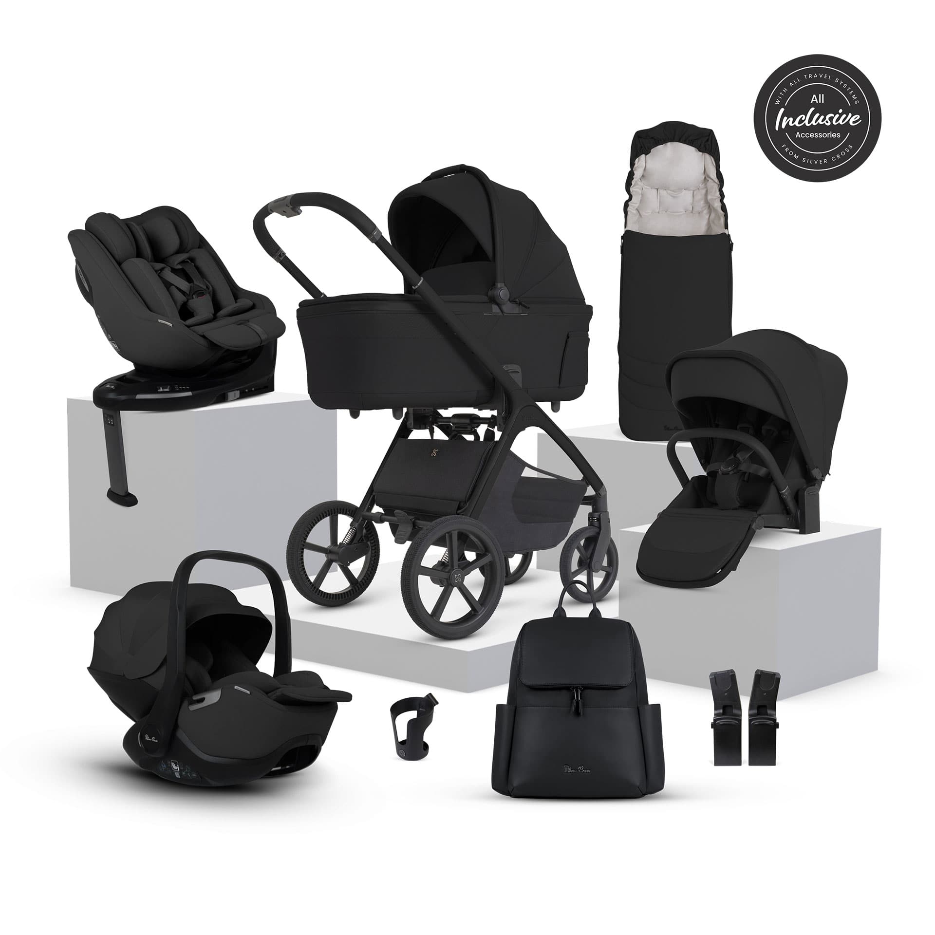 Silver Cross Cove 2 Ultimate 360 Family Bundle in Onyx Travel Systems 23111-ONY 5055836936233