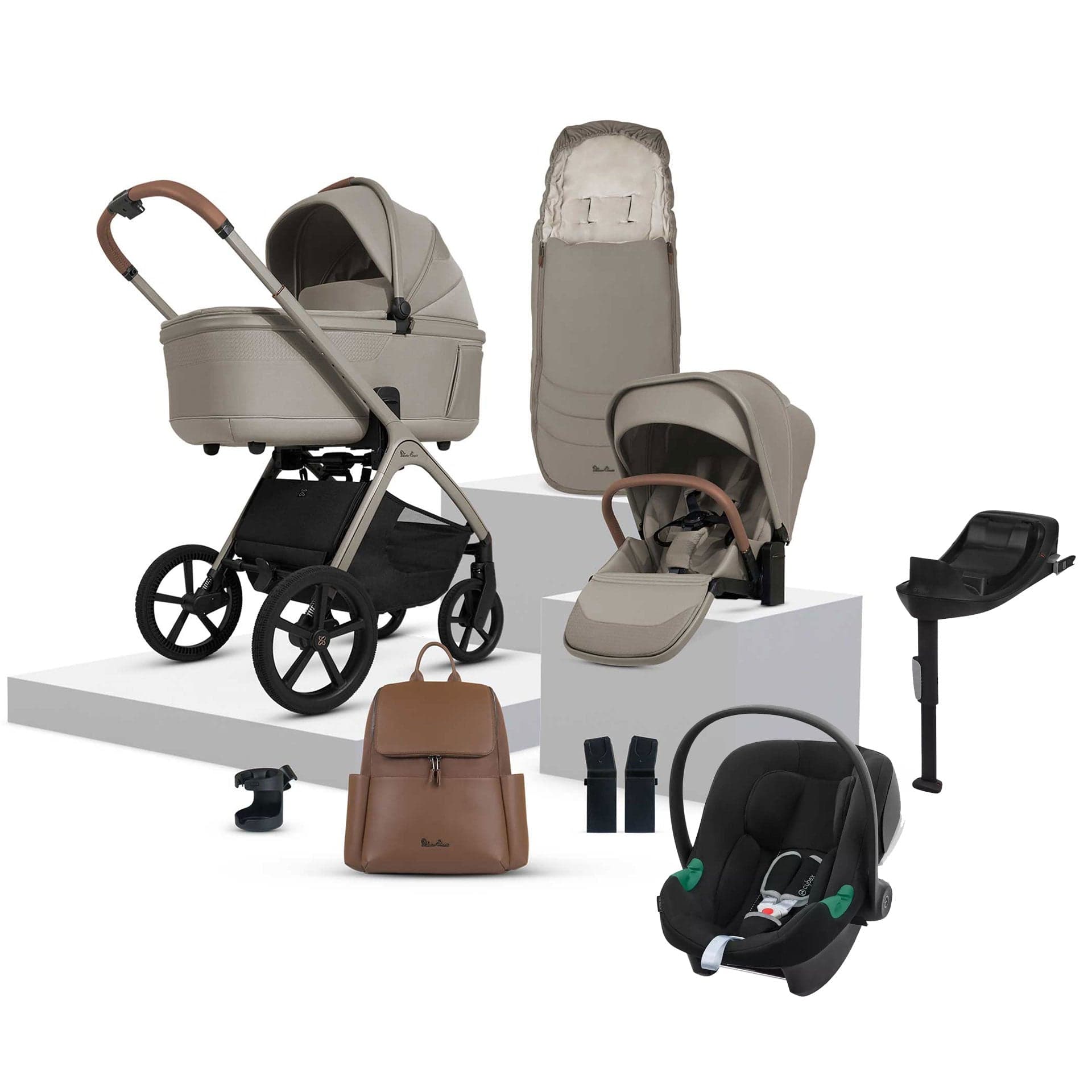 Silver Cross Cove Ultimate Cybex Travel System in Champagne Travel Systems 20106-CP-4 5055836931030