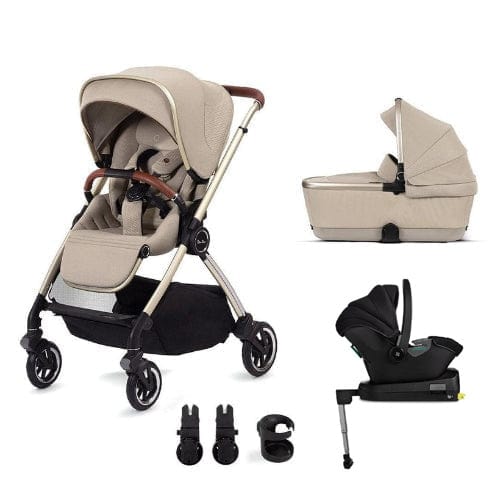 Silver Cross Dune + Travel Pack with First Bed Folding Carrycot - Stone Travel Systems KTDT.ST4 5055836923134