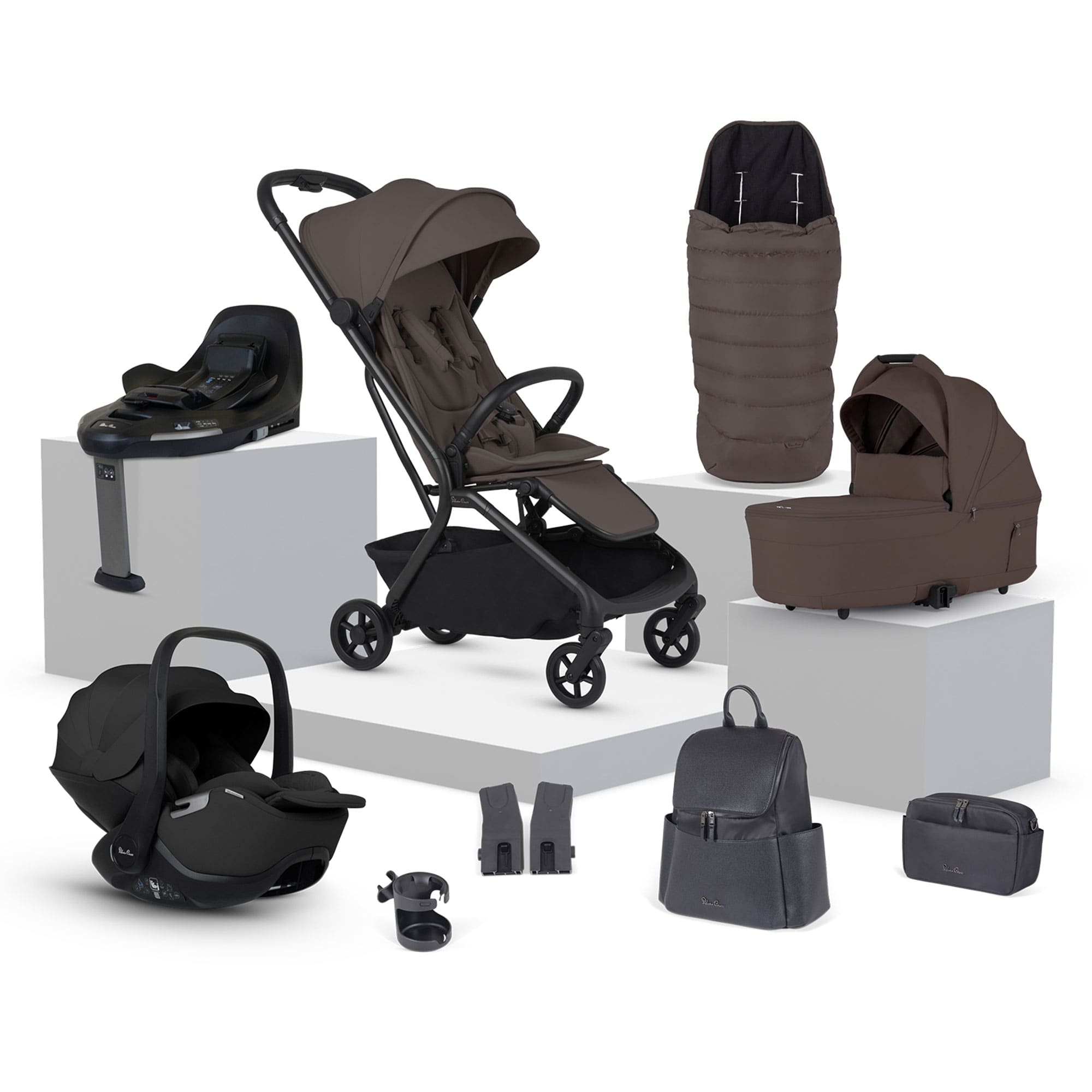 Silver Cross Nia Travel System with Accessories in Chocolate Travel Systems INTA.CT 5055836934208
