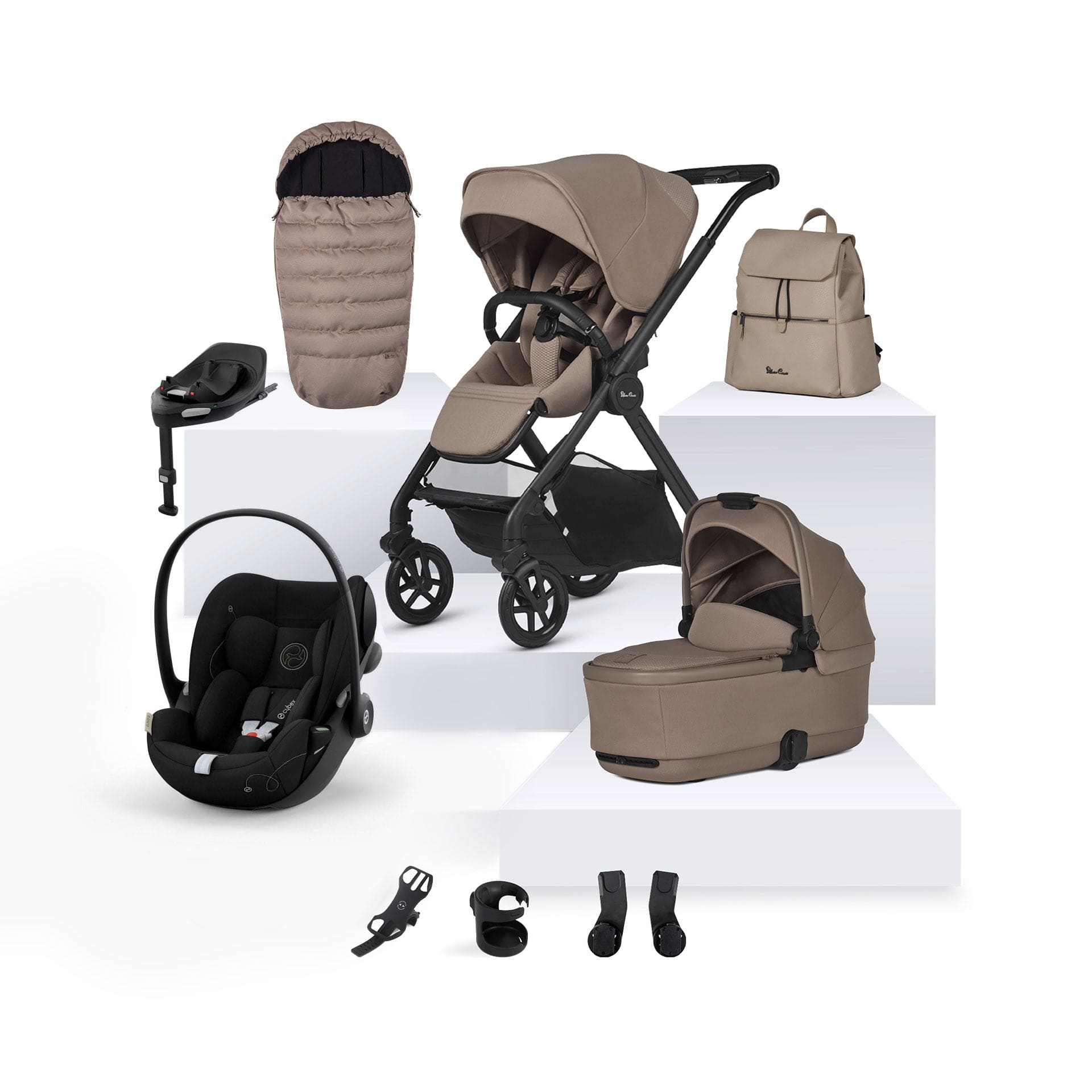 Silver Cross Reef 2 Cybex Travel System in Mocha Travel Systems 15777-MOC-1 5055836928344