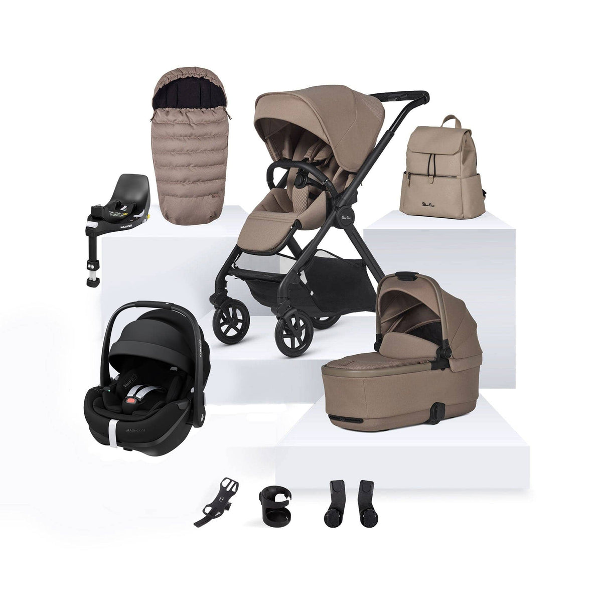 Silver Cross Reef 2 Maxi-Cosi Travel System in Mocha Travel Systems 15771-MOC-2 5055836928344