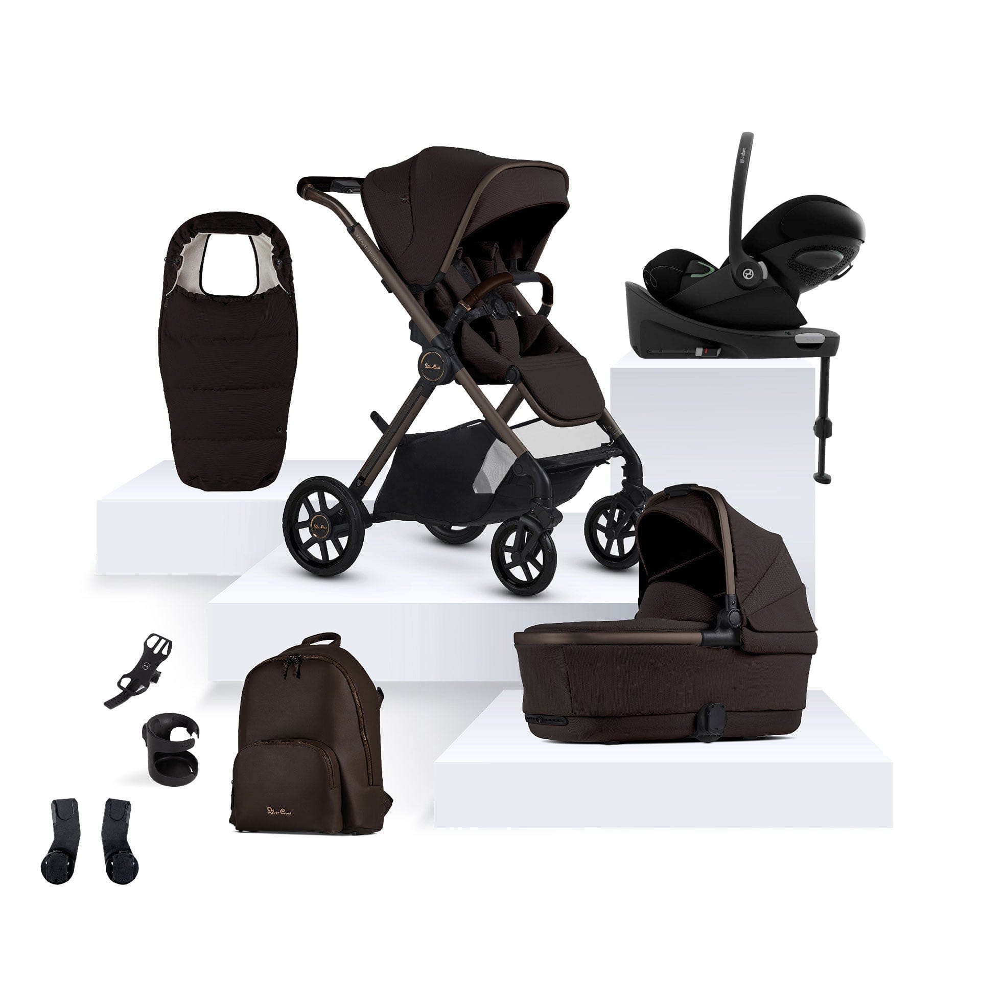 Silver Cross Reef 2 Special Edition Cybex Travel System in Ganache