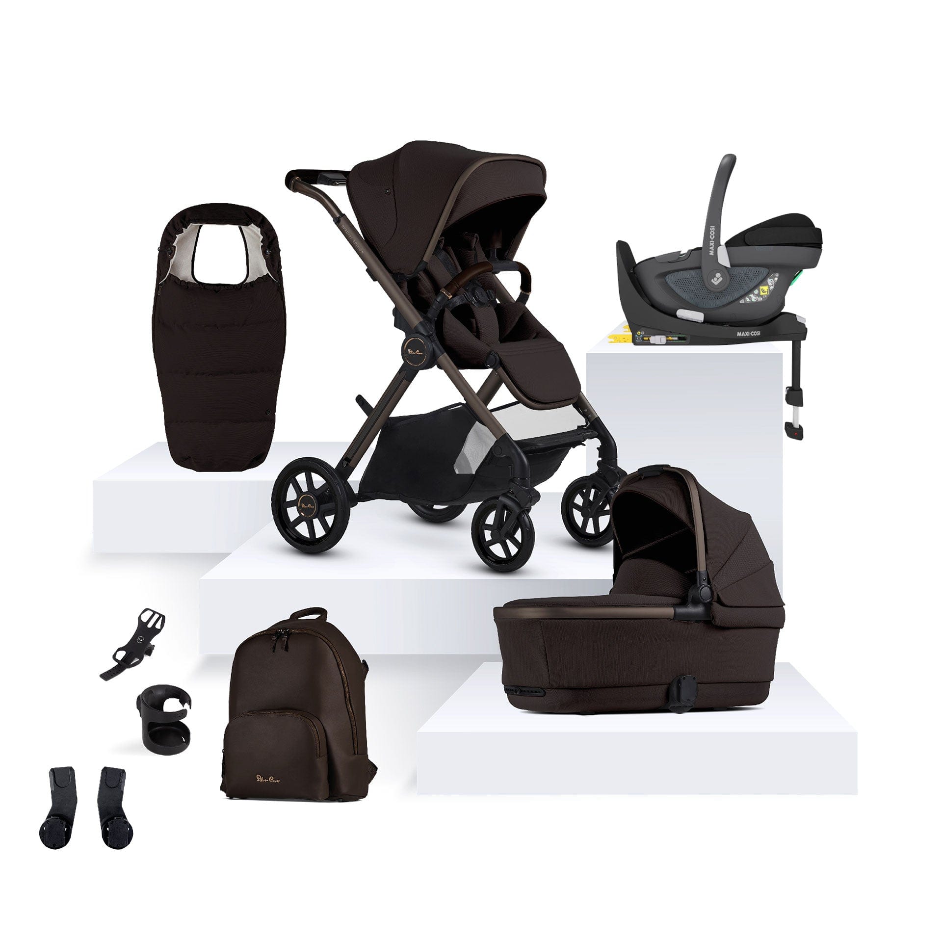 Silver Cross Reef Special Edition Maxi-Cosi Travel System in Ganache