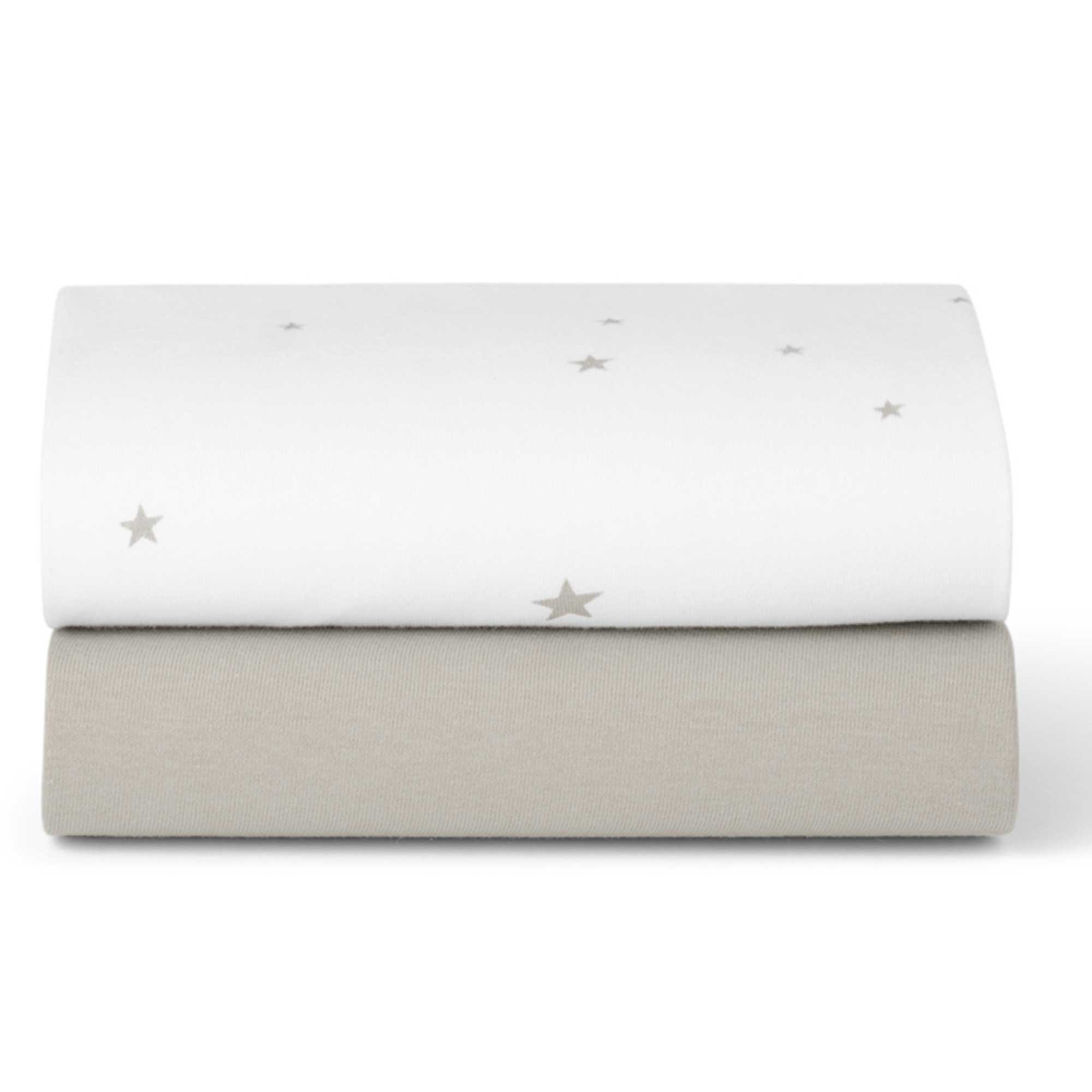 SnüzPod Fitted Crib Sheets 2pk in White Star Cot & Cot Bed Sheets BD028BQ 5061061510780