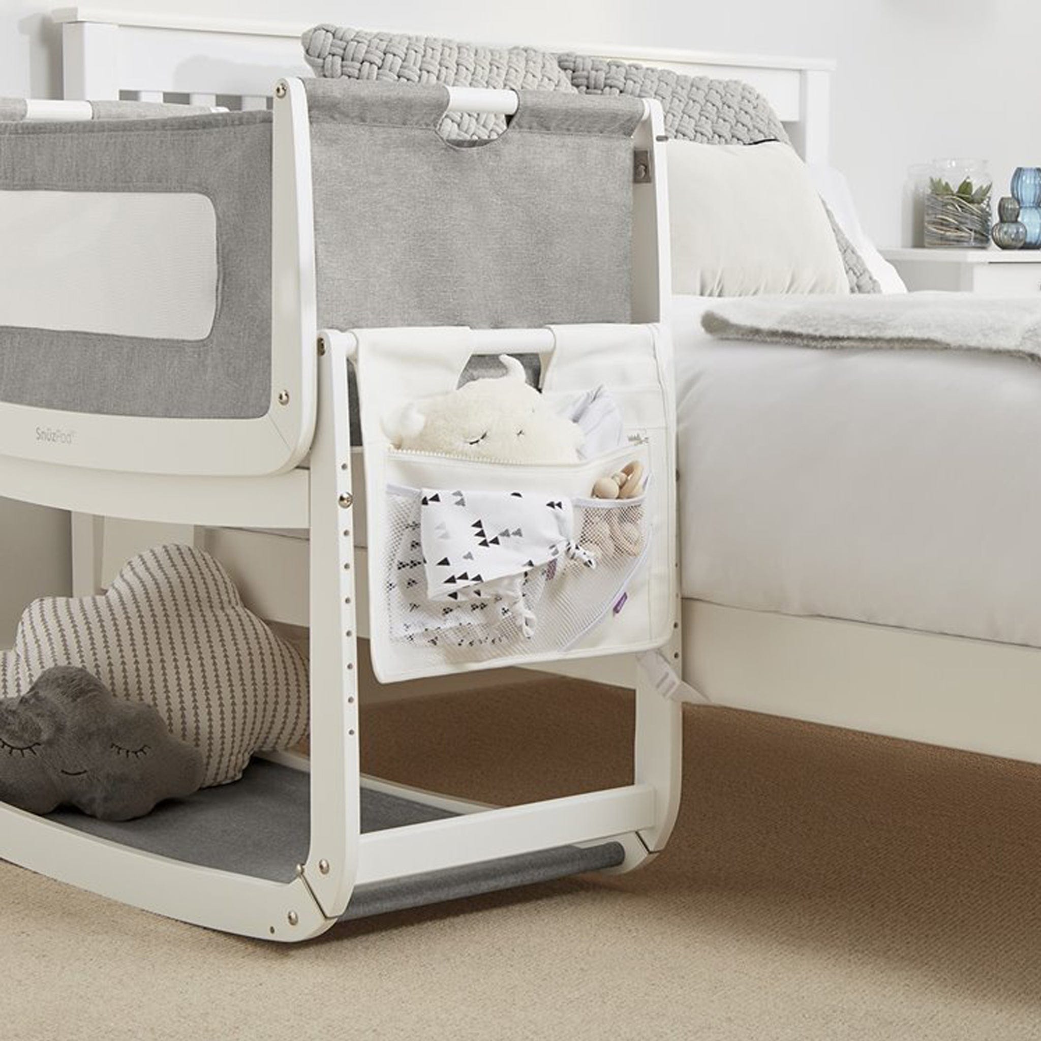 SnuzPod 4 Bedside Crib Comfort Bundle in Natural Edit Ebony Cribs 15271-EBO 5060730245336