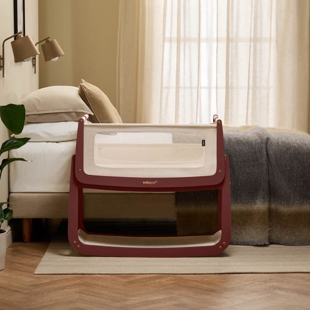 SnuzPod 5 Bedside Crib in Rouge Cribs