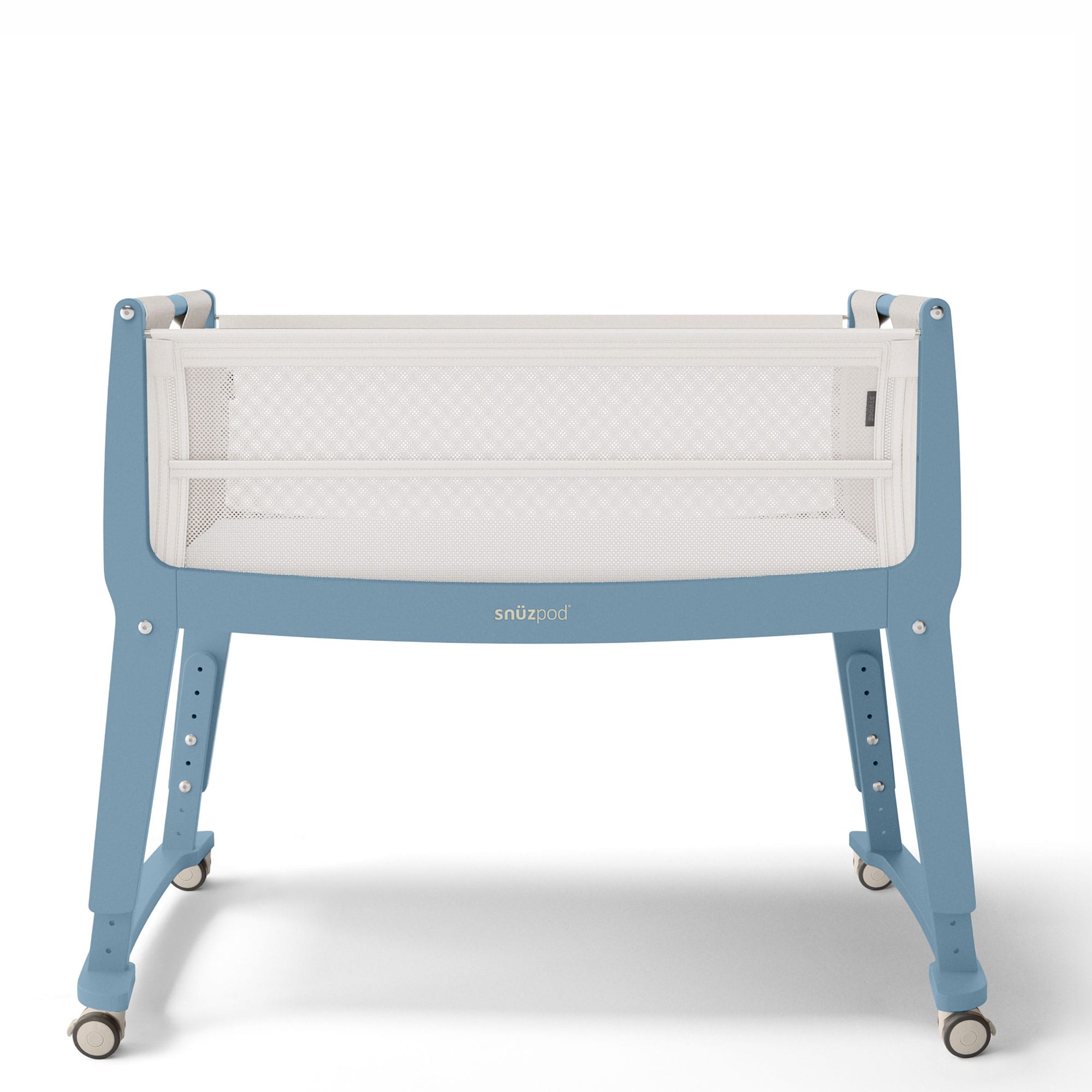 SnuzPod Studio Bedside Crib in Santorini Sky Cribs FN032K 5061061517604