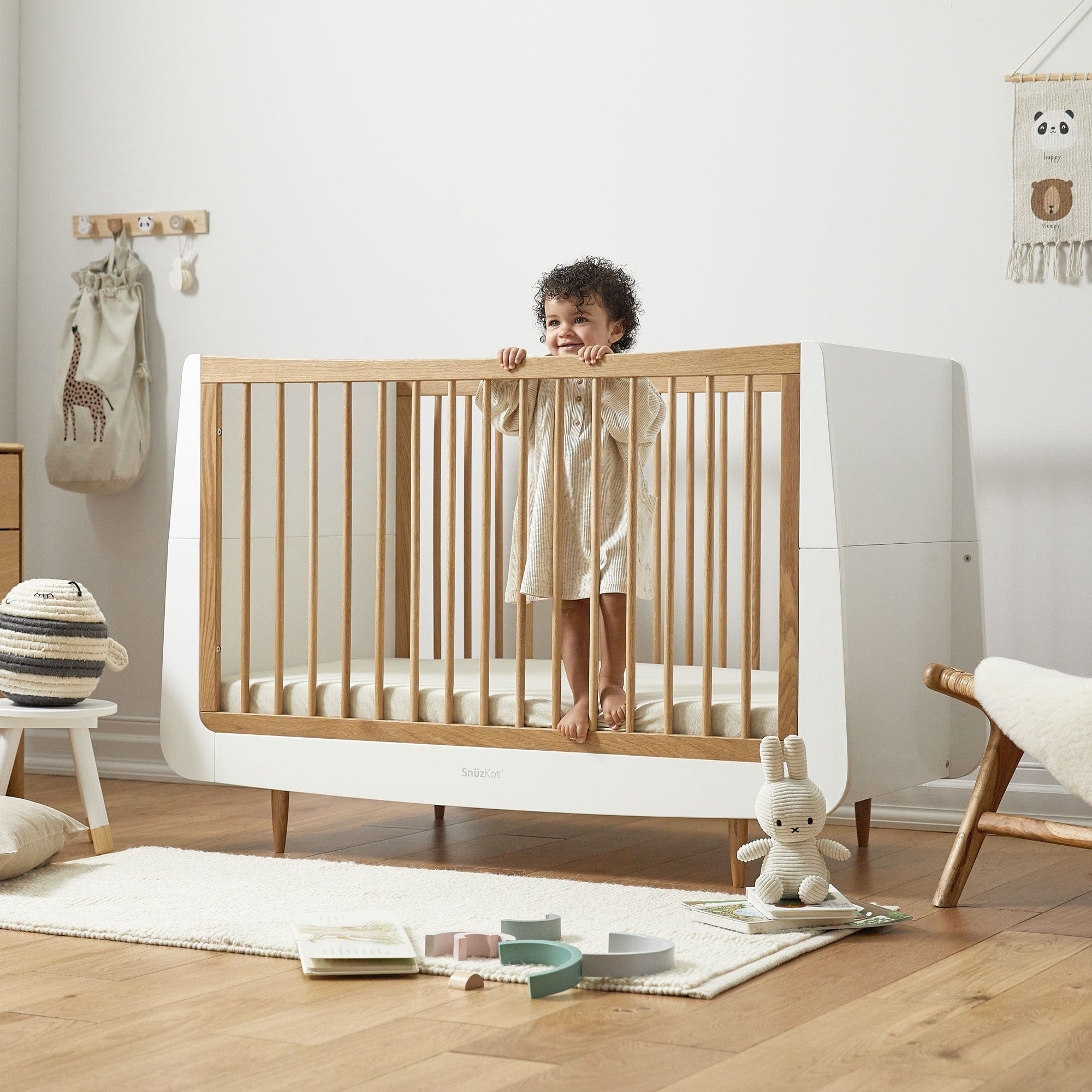 SnüzKot Skandi 3 Piece Nursery Furniture Set in Oak Nursery Room Sets FN018NL 5060730245664