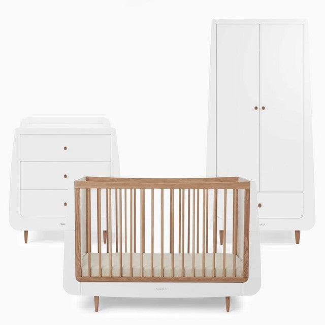 SnüzKot Skandi 3 Piece Nursery Furniture Set in Oak Nursery Room Sets FN018NL 5060730245664