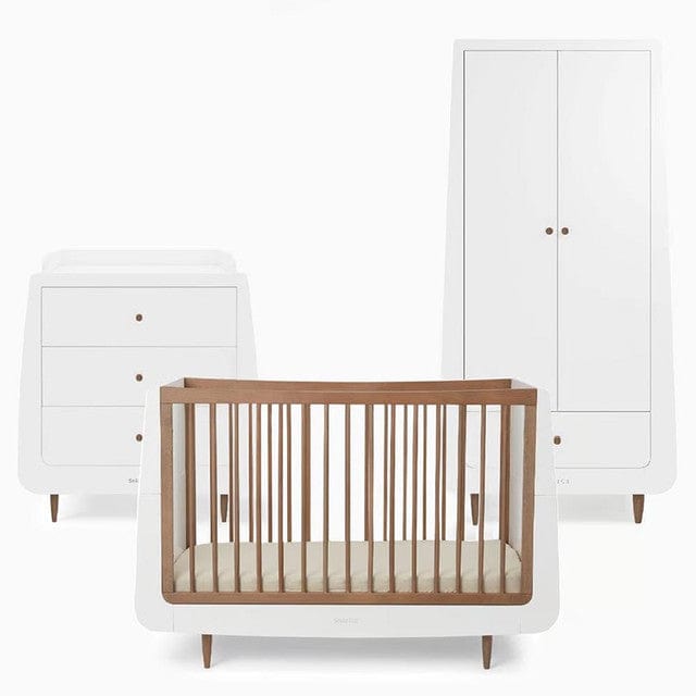 SnüzKot Skandi 3 Piece Nursery Furniture Set in Walnut Nursery Room Sets FN018NN 5060730245688